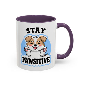 Cute Stay Pawsitive Coffee Mug - Perfect Gift for Dog Lovers mental health