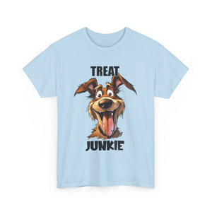 Dog Lovers Treat Junkie Tee, Unisex Dog T-Shirt, Pet Owner Gift, Funny Dog Shirt, Animal Lover Apparel, Dog Enthusiast Gift