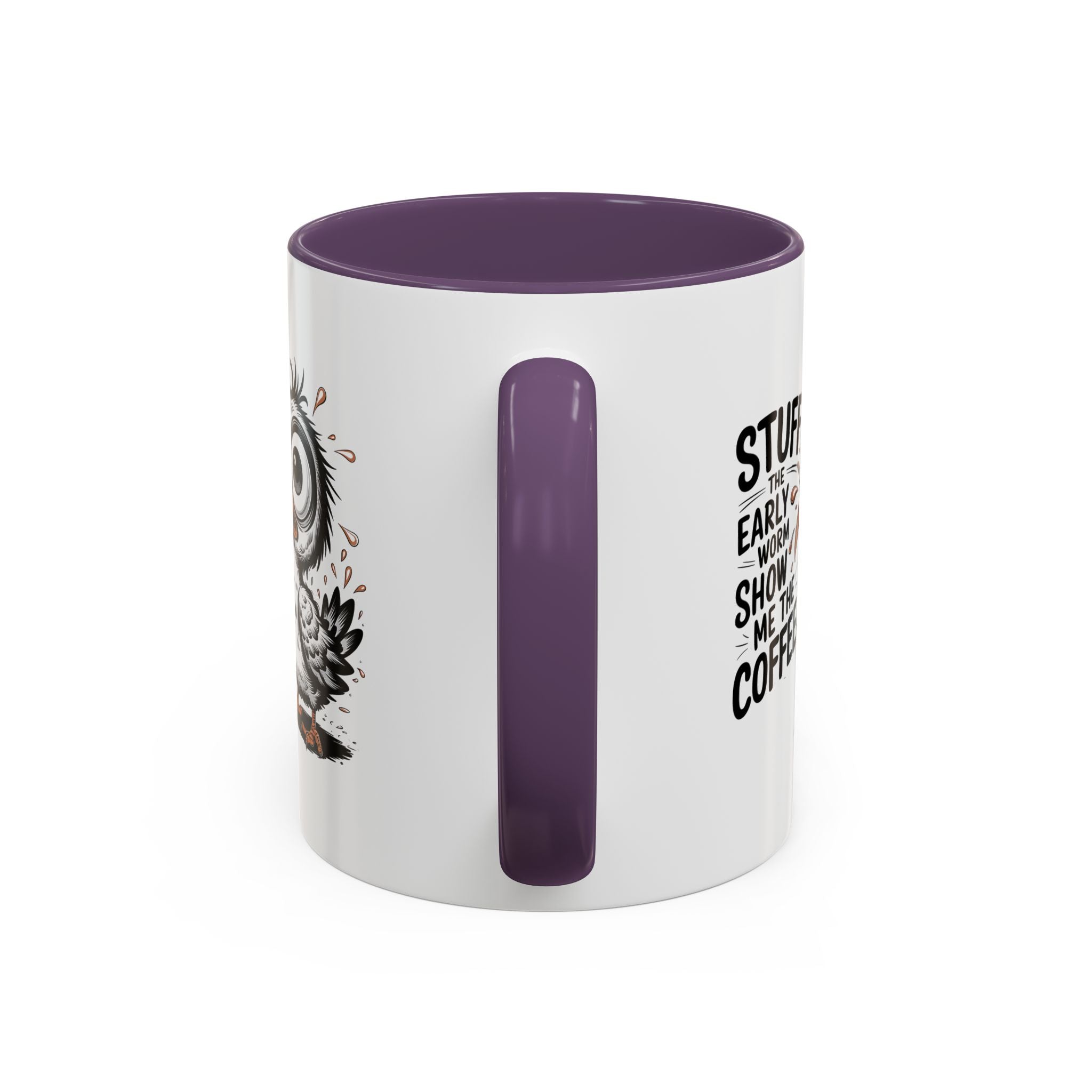 Quirky Coffee Mug with Owl Design | Gift for Coffee Lovers, Unique Office Mug, Fun Morning Coffee Cup, Bird-Themed Mug, Early Bird Gift