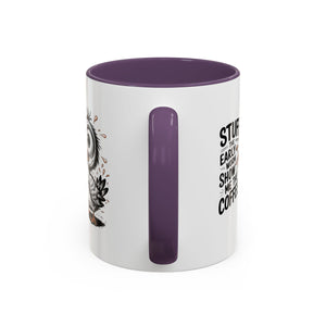Quirky Coffee Mug with Owl Design | Gift for Coffee Lovers, Unique Office Mug, Fun Morning Coffee Cup, Bird-Themed Mug, Early Bird Gift