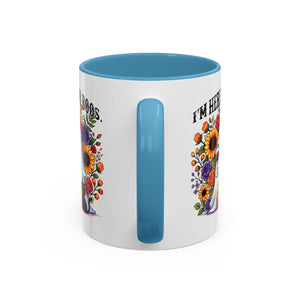 Spooky Floral Coffee Mug - I'm Here for Boos, Halloween Gift, Autumn Decor, Cute Ghost Mug, Cat Lover Drinkware