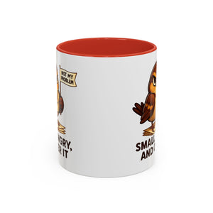 Funny Owl Coffee Mug, not my problem  Small Angry Owl Cup, Coffee Lover Present, Quirky Office