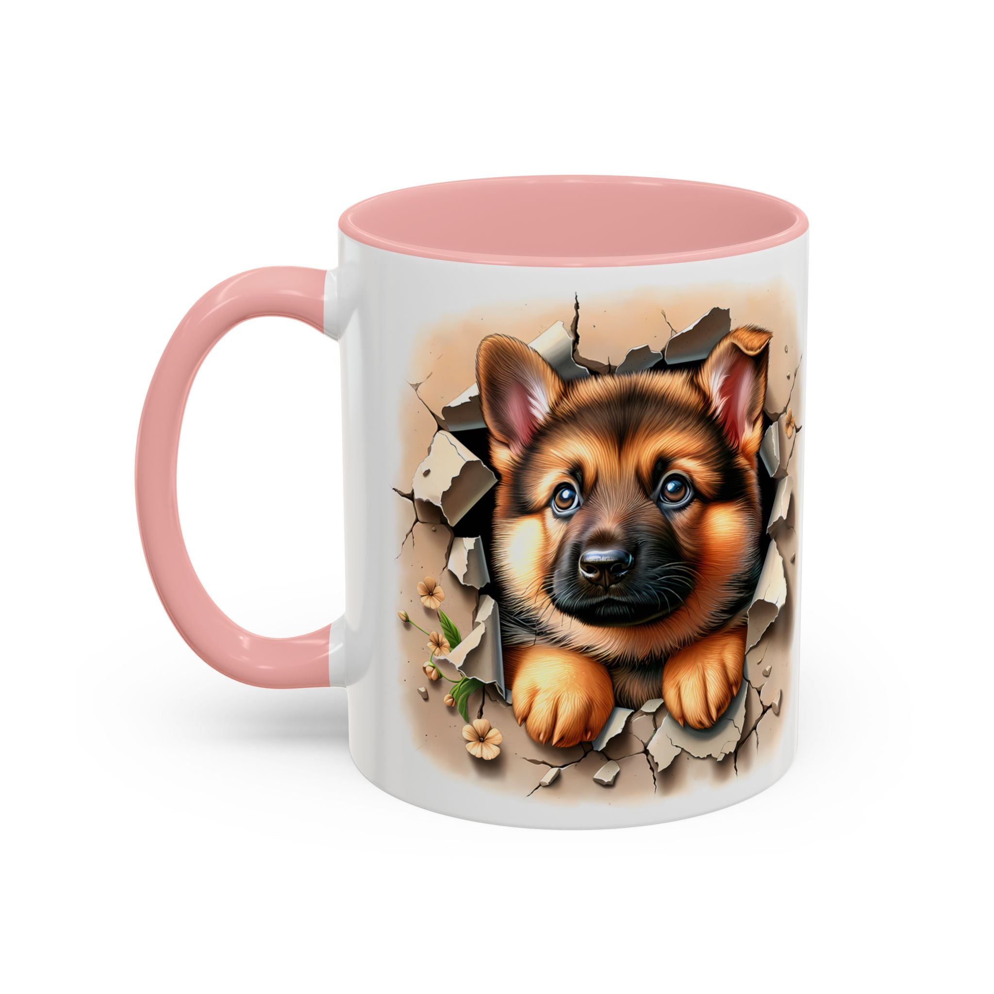 German Shepherd Accent Coffee Mug | Dog Lover Gift, Tasty Hot Beverage Cup, Pet Themed Kitchenware, Animal Adoption Cup, Unique Pet Gift