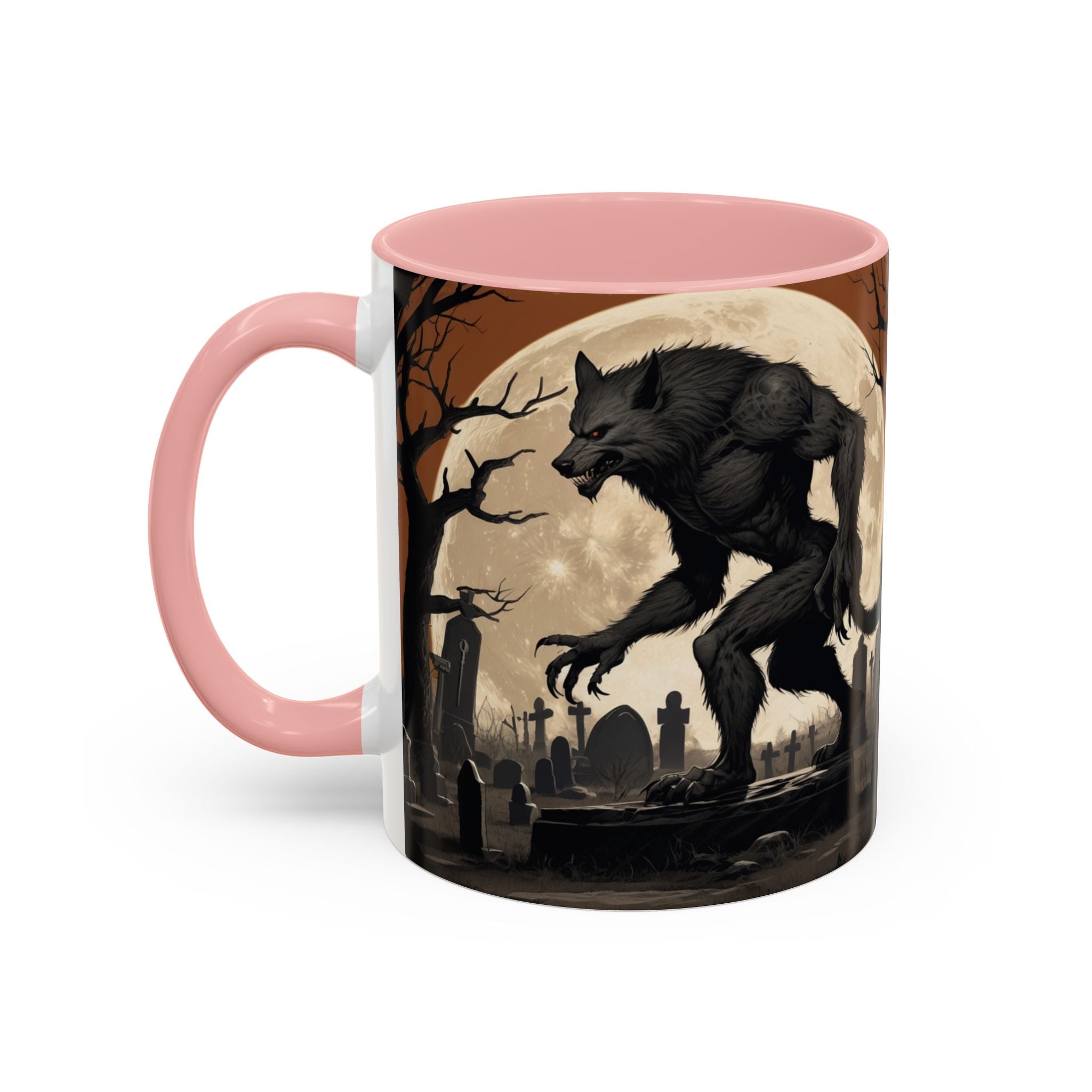 Werewolf Moon Coffee Mug — Gothic Graveyard Accent Mug fantasy horror