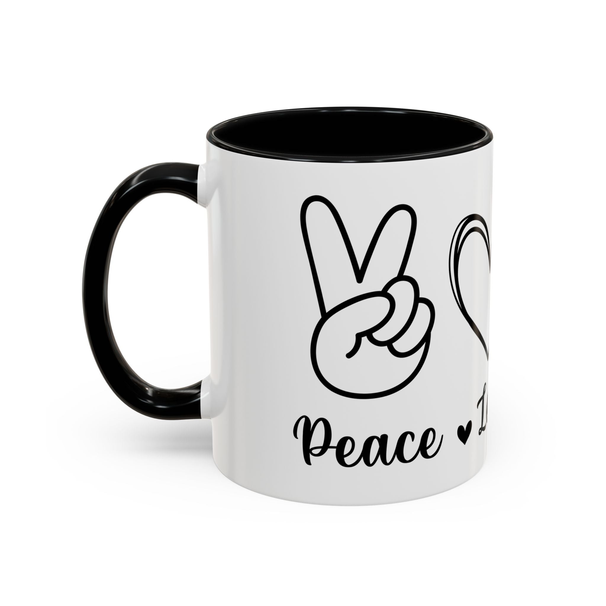 peace love coffee Accent Coffee Mug (11, 15oz)