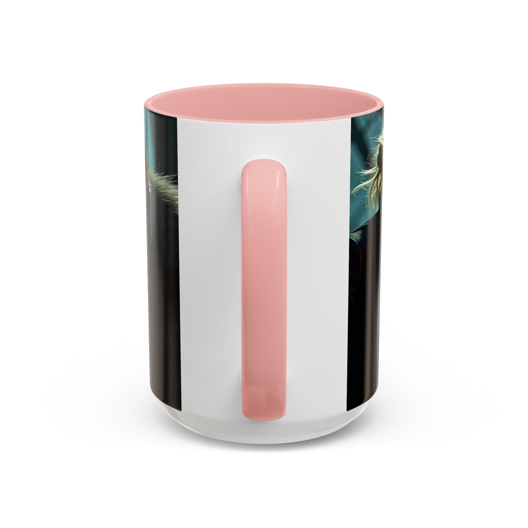 woman vampire and Fierce Werewolf Coffee Mug - 11 & 15oz Accent Mug for horror art lovers