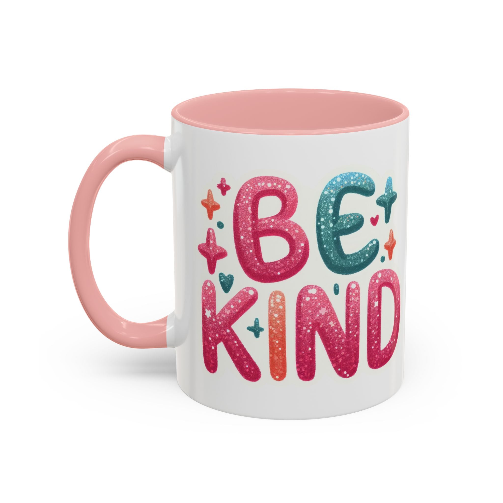 Be Kind Accent Coffee Mug – Colorful Positive Message 11/15oz
