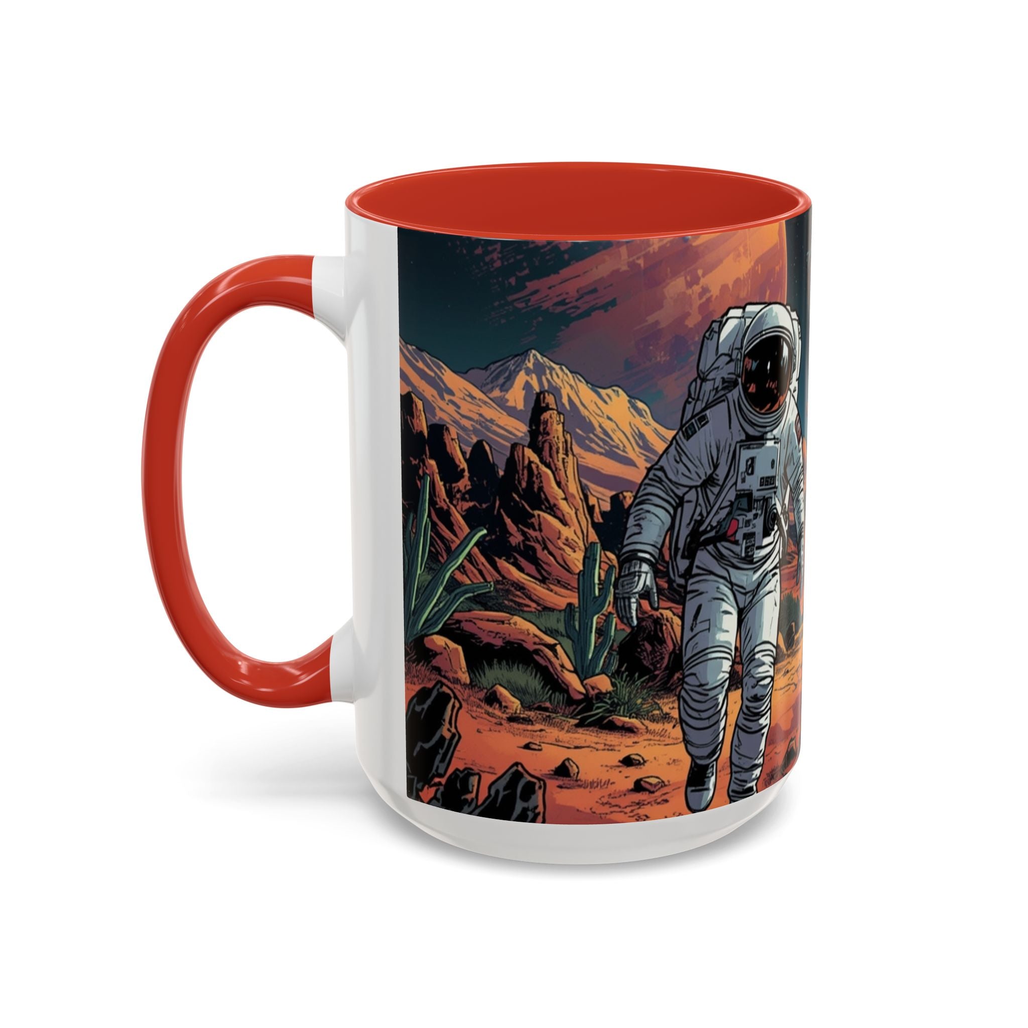 spacemen and aliens on planet Astronaut Adventure Coffee Mug - 11oz & 15oz