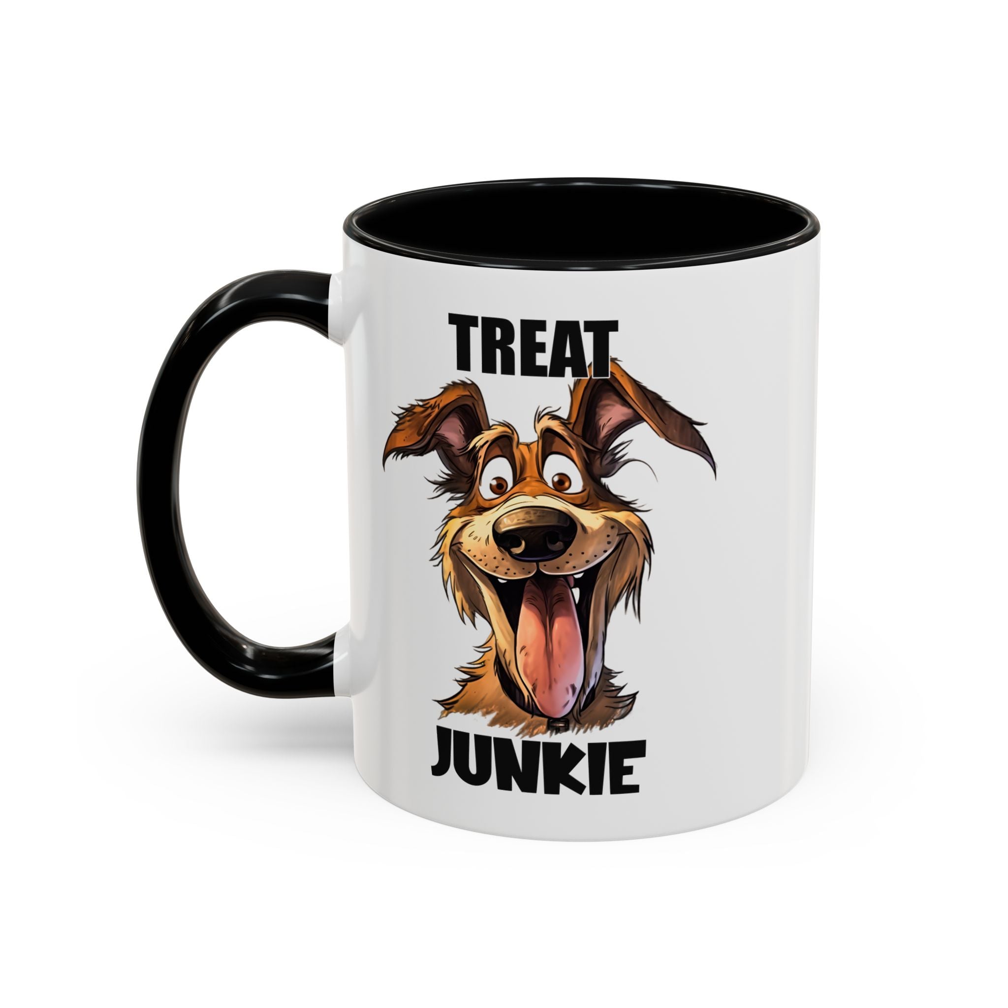 Funny Dog Lover Coffee Mug - Treat Junkie, Pet Gift, Animal Lover Cup, Dog Mom, Unique Mug for Dog Owners