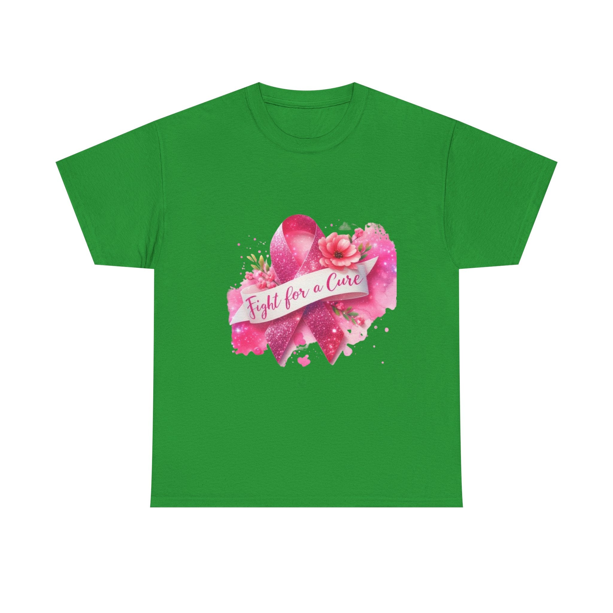 Fight for a Cure Unisex Heavy Cotton Tee | Breast Cancer Awareness Shirt, Support Tee, Gift for Her, Charity Fundraiser Tee, Pink Ribbon Tee