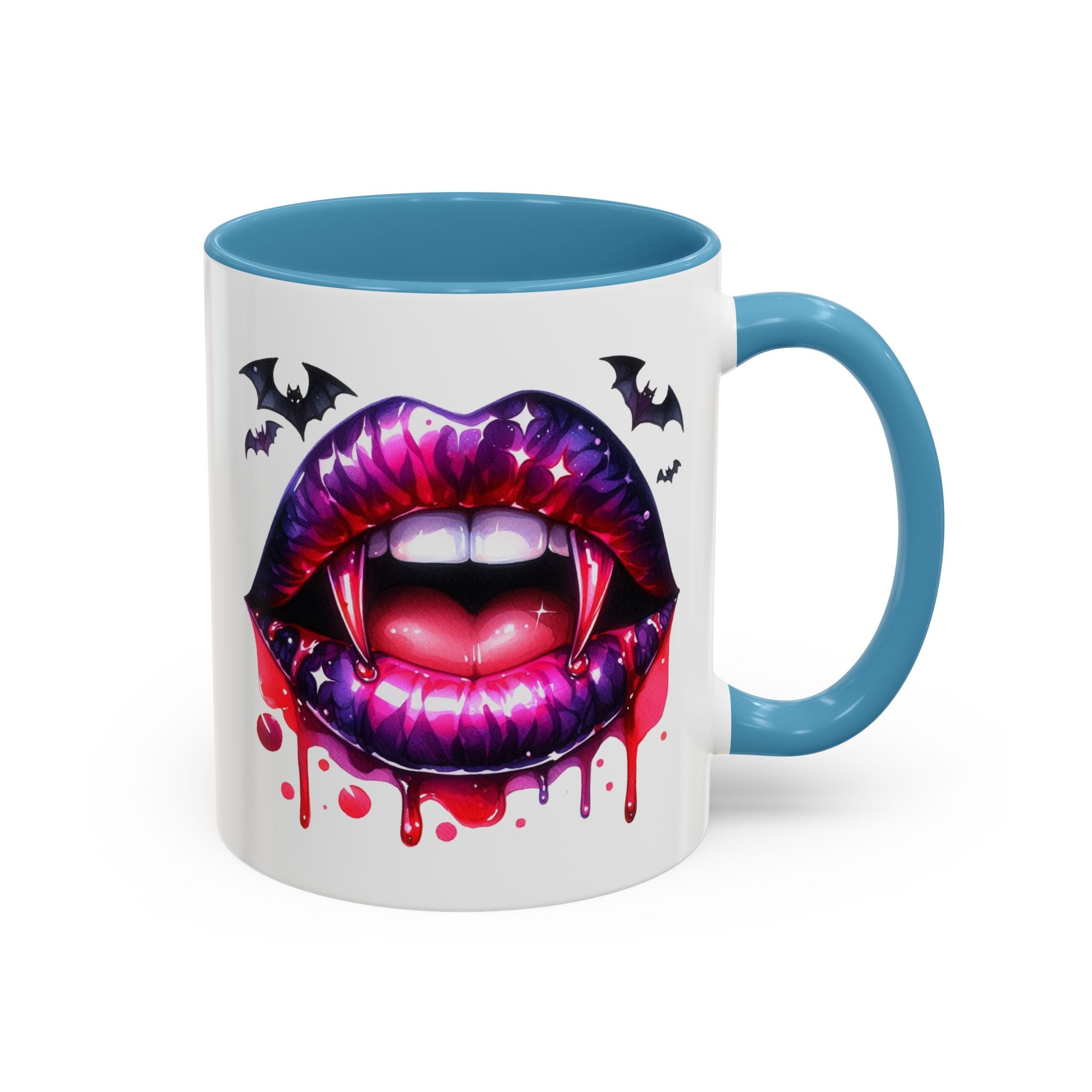 Gothic Vampire Coffee Mug, Halloween Mug, Dark Aesthetic, bats, Spooky Home Decor, Unique Coffee Cup