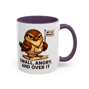 Funny Owl Coffee Mug, not my problem  Small Angry Owl Cup, Coffee Lover Present, Quirky Office