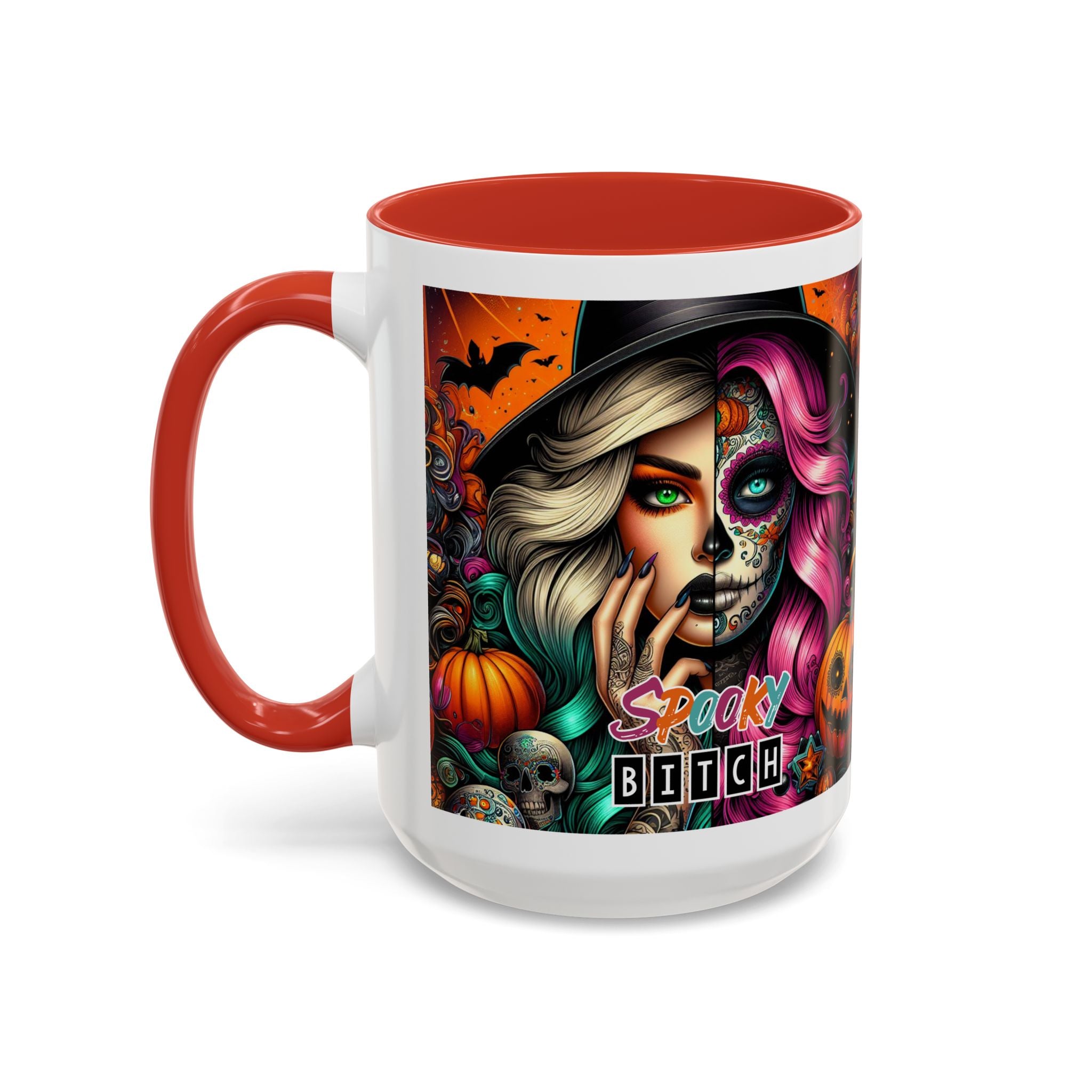 Spooky Bitch Halloween Coffee Mug - 11oz & 15oz | Witchy Vibes for Gifting, Halloween Decor, Fun Coffee Lover Gift, Spooky Season Must-Have