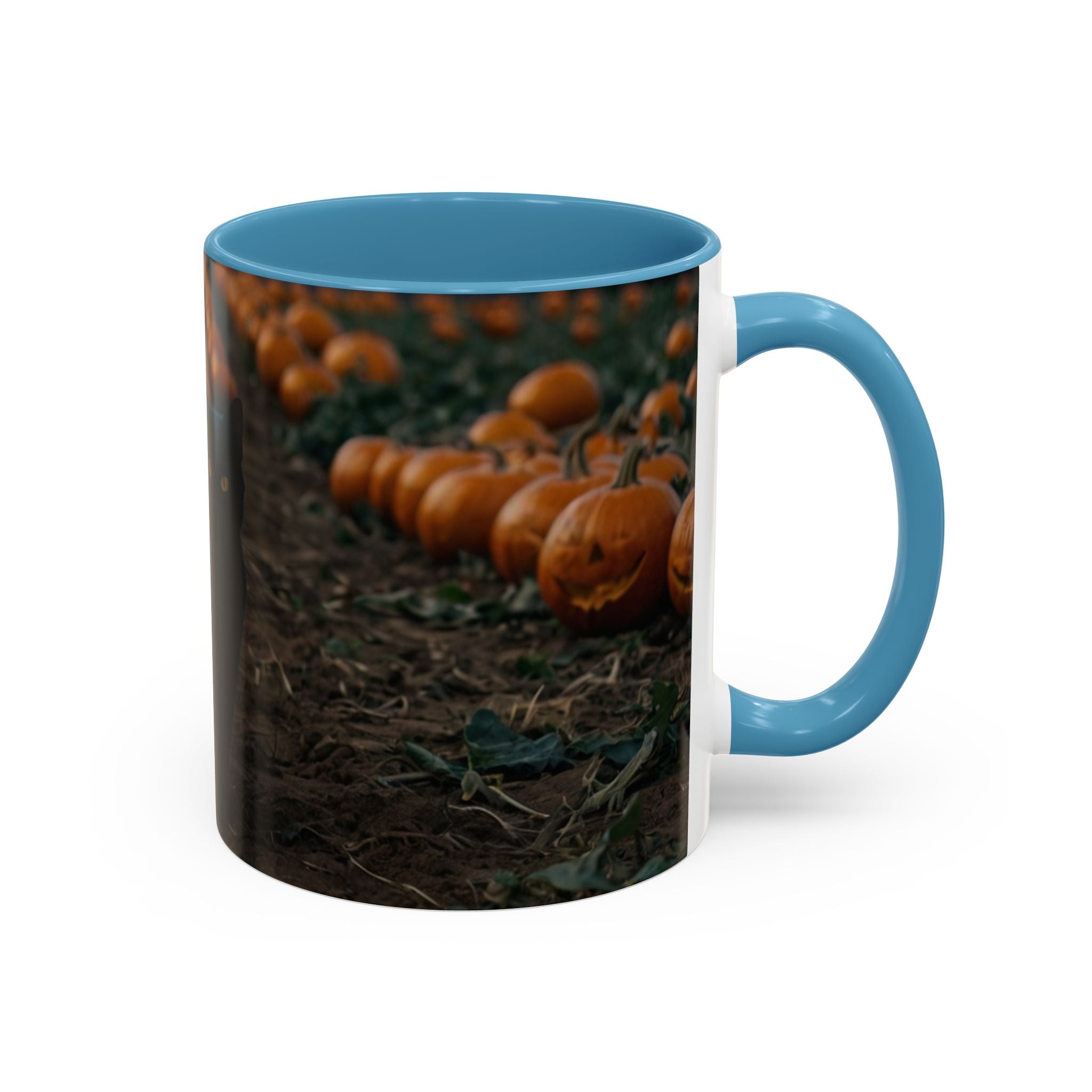 Halloween Black Cat Pumpkin Coffee Mug spooky magical