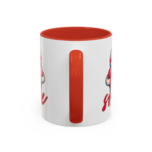 Smiling Heart Accent Coffee Mug - 11oz & 15oz | Cute Gift for Friends & Family