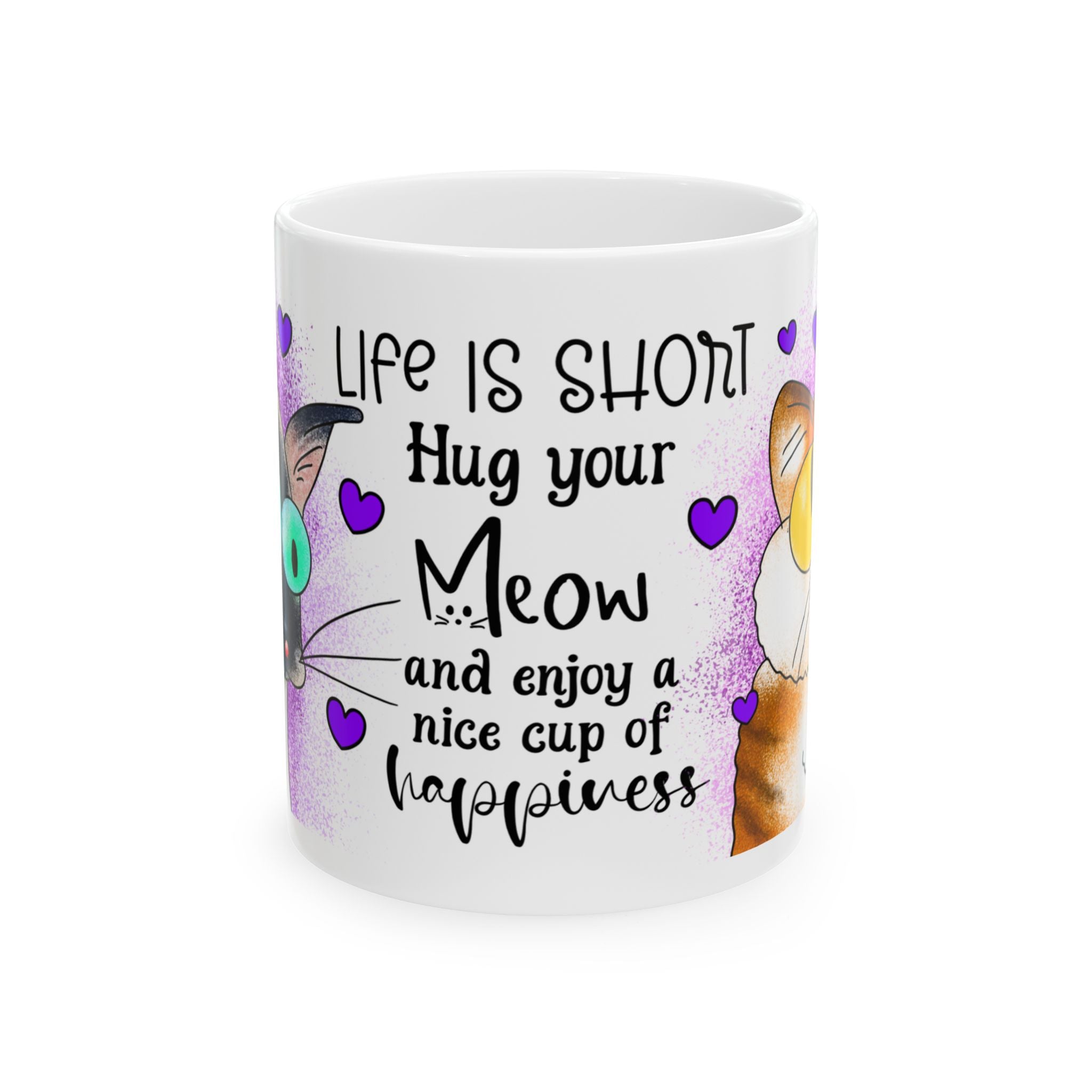 Cute Cat coffee Mug, Animal Lover Gift, Coffee Cup, Pet-Themed Drinkware, Cat Mom Present