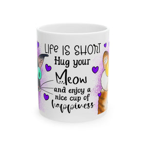 Cute Cat coffee Mug, Animal Lover Gift, Coffee Cup, Pet-Themed Drinkware, Cat Mom Present