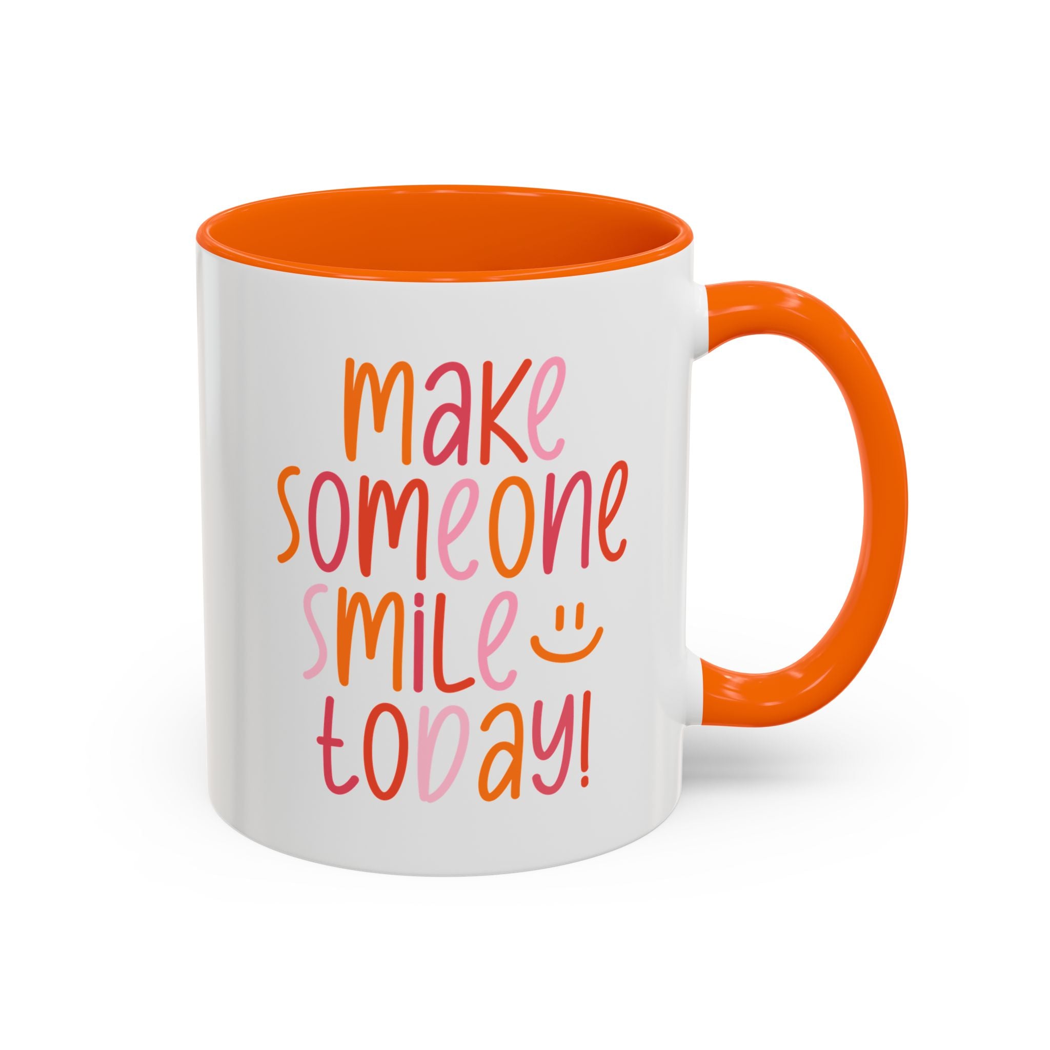 Motivational Coffee Mug - Make Someone Smile Today! - Gift for Friend, Inspirational, Cute Coffee Cup, Office Mug, Cheerful Drinkware
