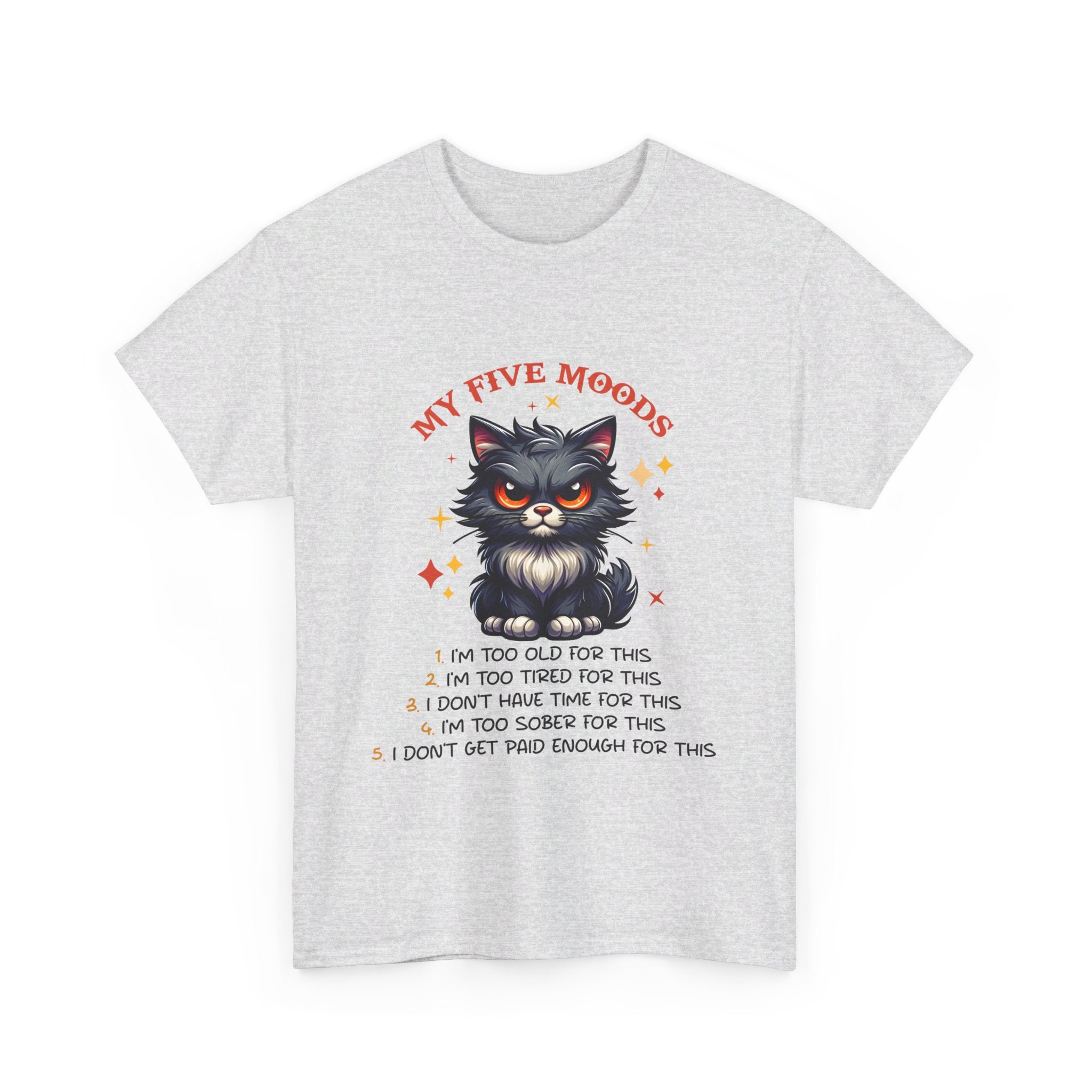 Grumpy cat five moods Unisex Heavy Cotton Tee by the x m world