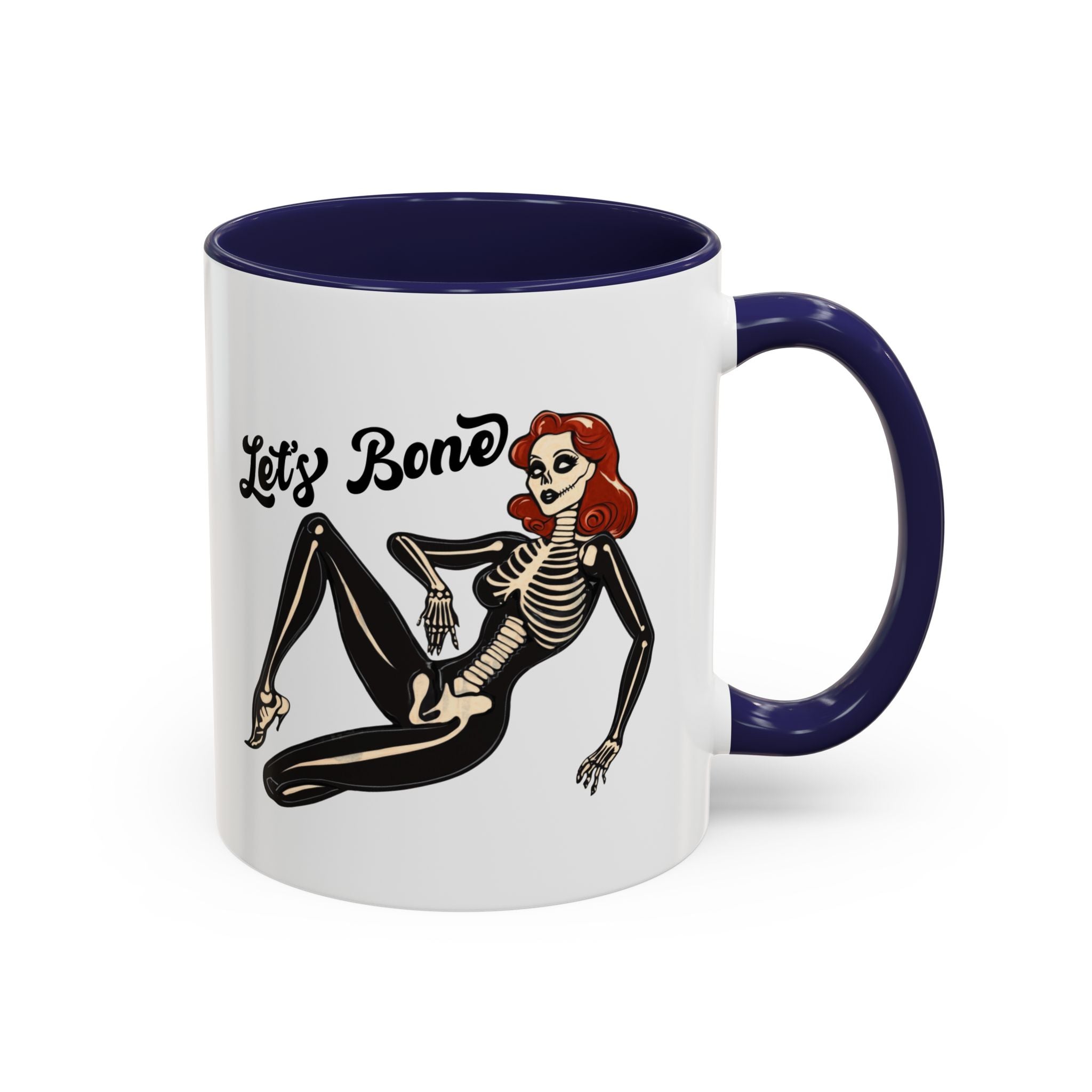 Spooky Skeleton Mug - Let's Bone, Halloween Gift, Gothic Coffee Cup, Unique Home Decor, Fun Drinkware