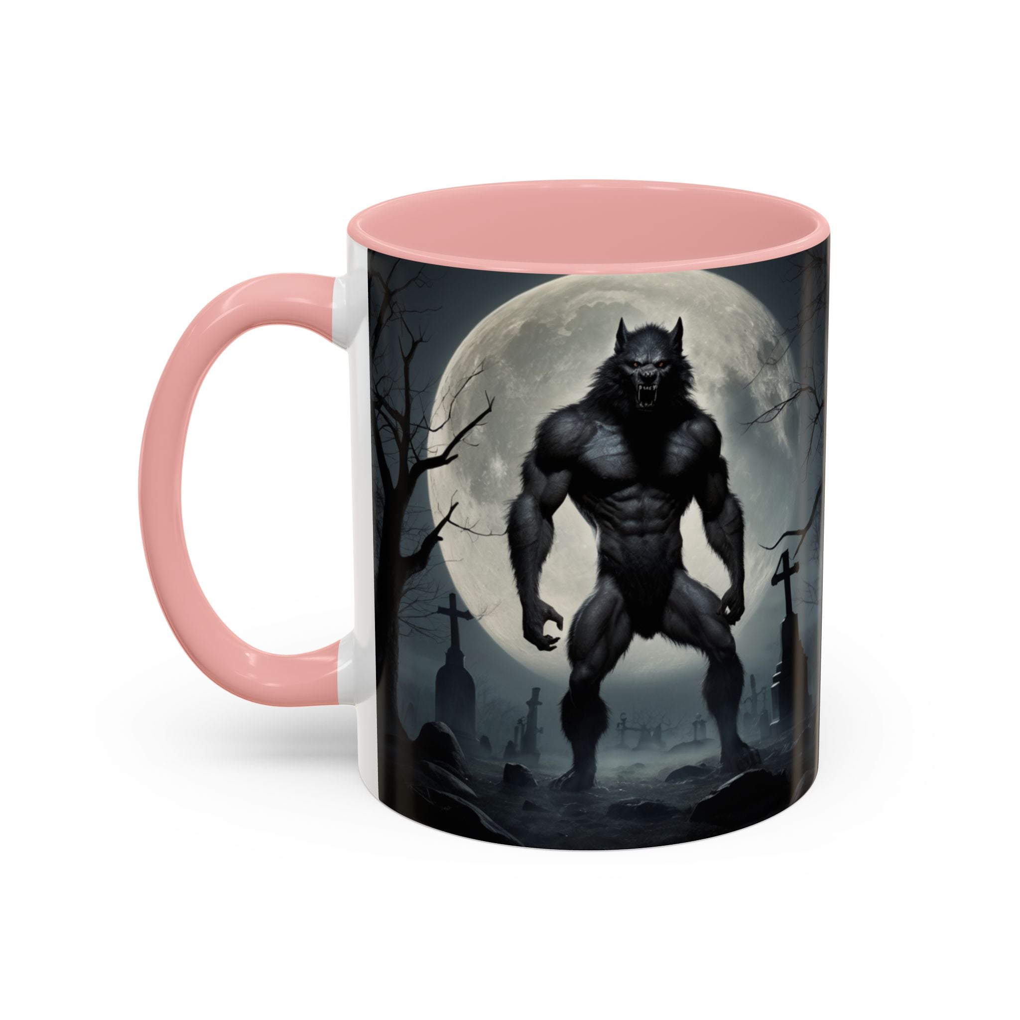 Werewolf Moon Coffee Mug — Gothic Graveyard Accent Mug (11/15oz) fantasy