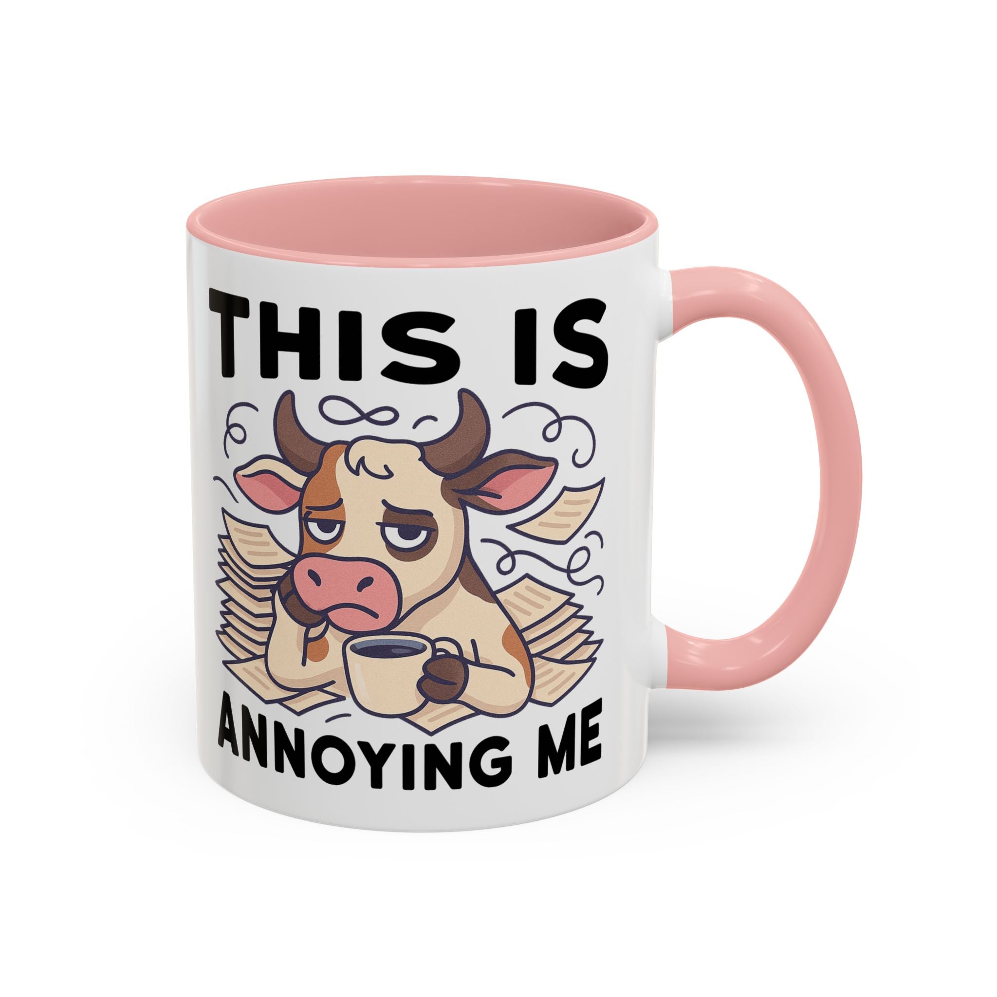 Coffee Mug — "This Is Annoying Me" Cow Funny Accent Mug (11/15 oz)