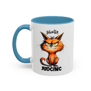 sarcasm attitude  Cat Coffee Mug - Just Judging - Perfect Gift for Cat Lovers, Pet Owners, Birthdays,  Funny Mug