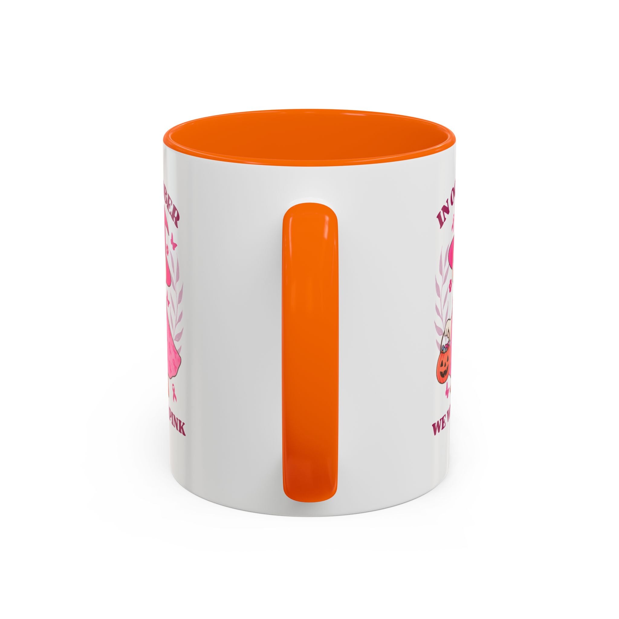 Halloween Breast Cancer Awareness Coffee Mug | October 2023 Gift, Pink Ribbon Mug, Spooky Coffee Cup, Cute Duck Mug, Fall Decor