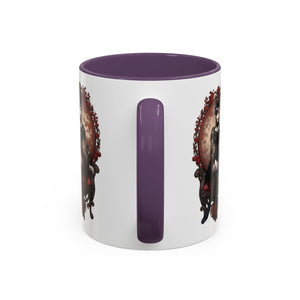 Gothic Elegance Coffee Mug - Unique Black Accent Mug for Witchy Vibes, Perfect Gift for Halloween, Goth Decor, Coffee Lovers, & Spooky