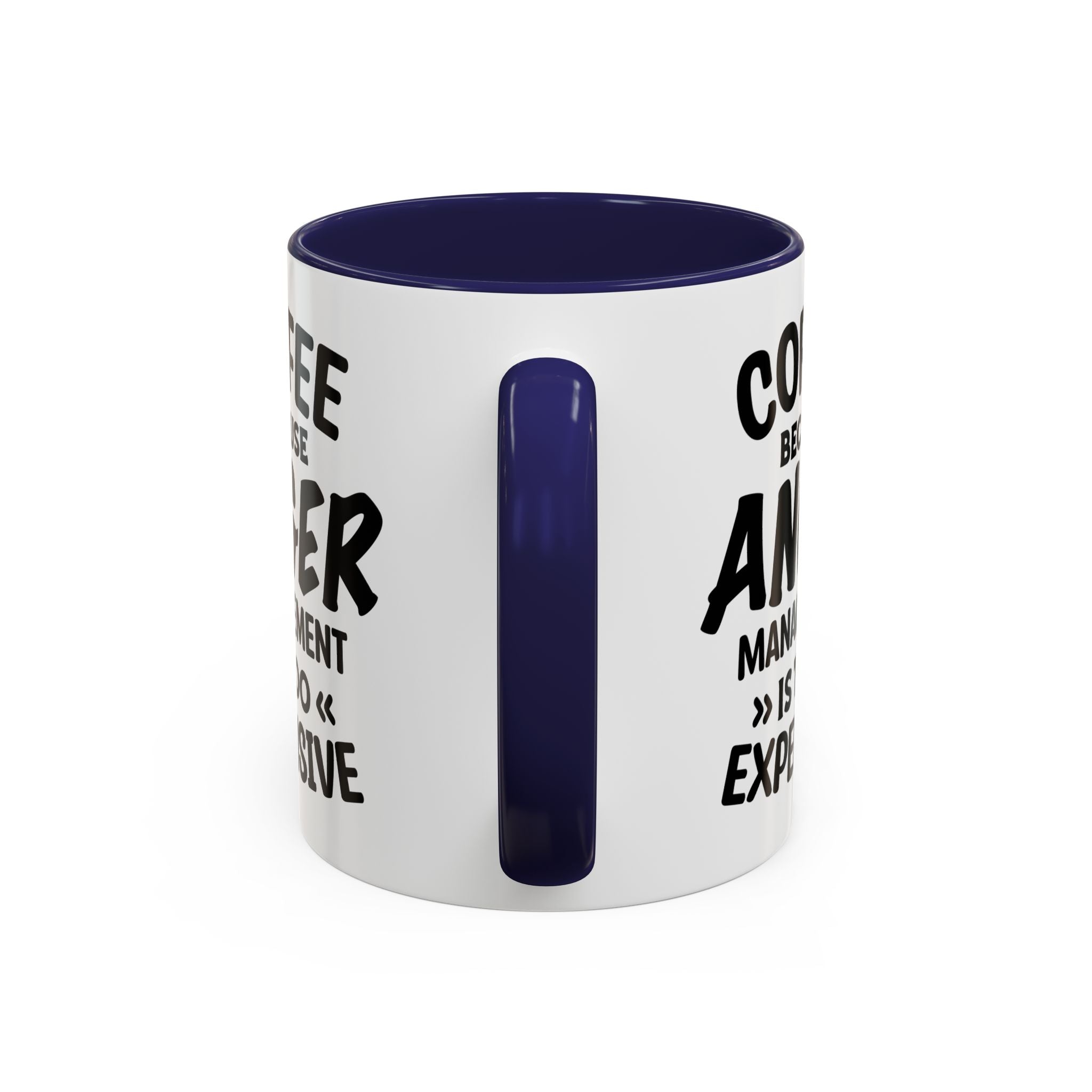 Funny Anger Management Coffee Mug, Gift for Coffee Lovers, Stress Relief, Black Accent, Humorous Cup for Friends, Office Humor, Funny Gifts