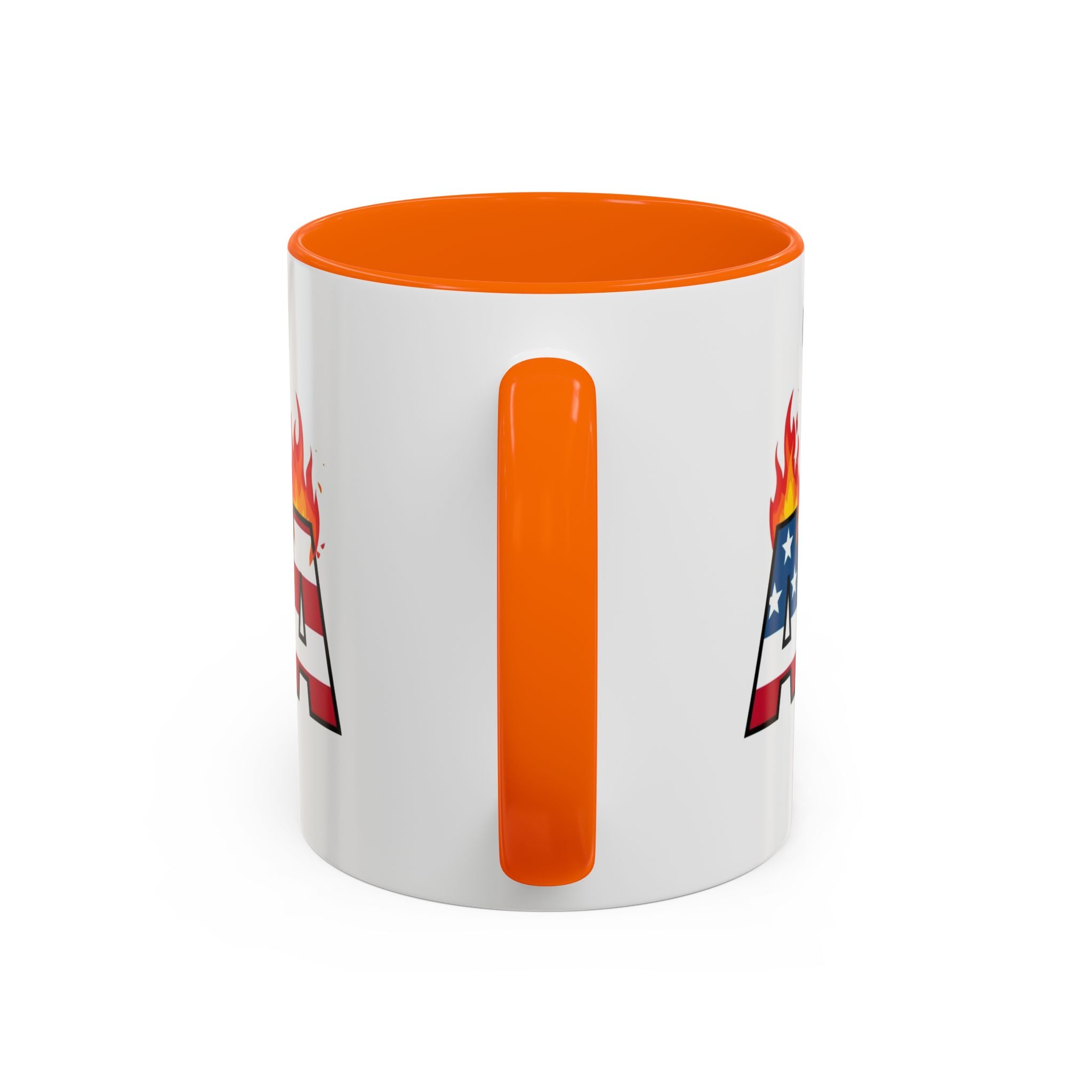 america in flames I'm fine everything is fine  Coffee Mug with American Flag