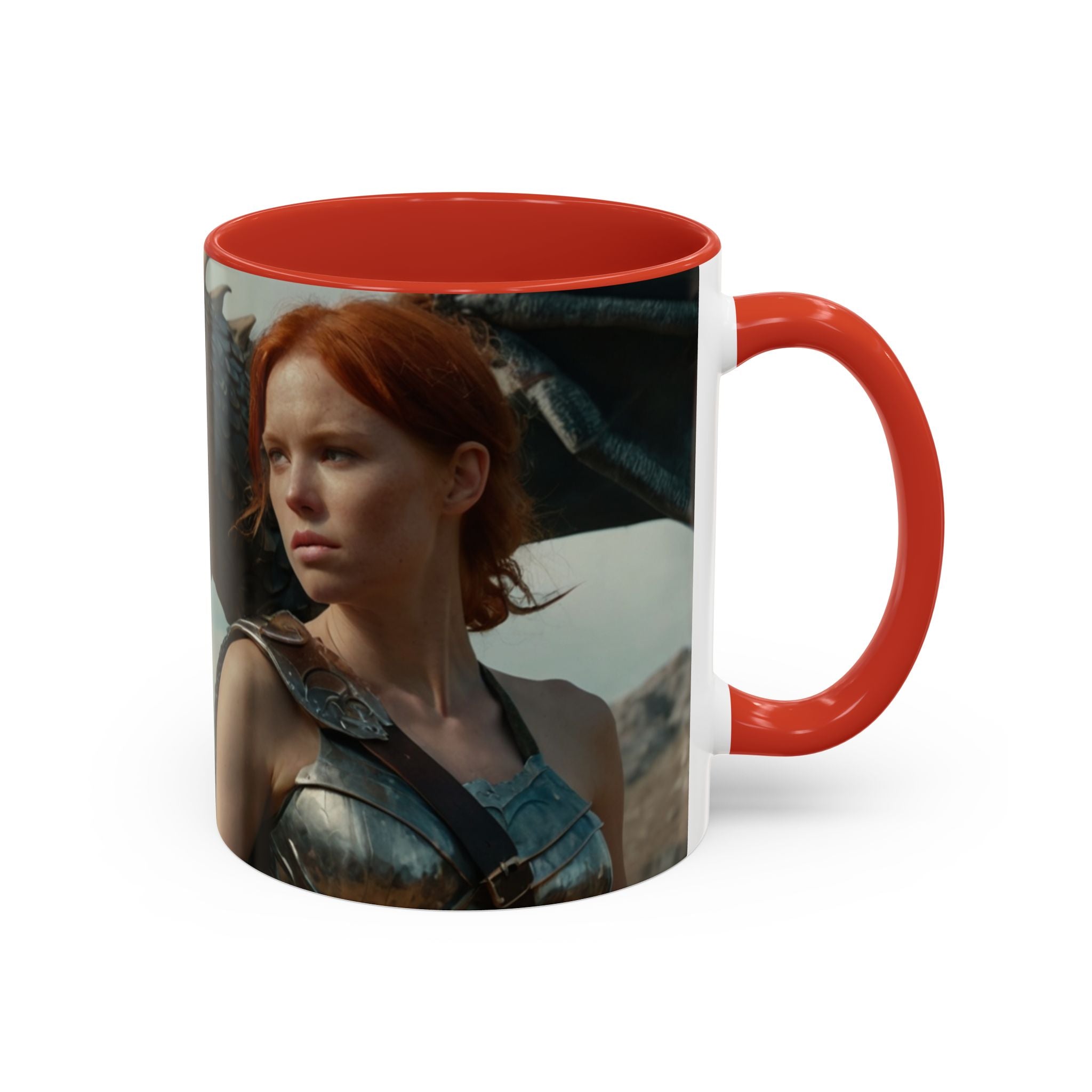 Dragon warrior Fantasy-Themed Accent Coffee Mug gothic