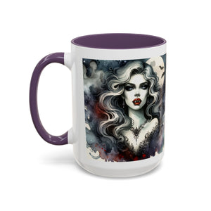 Gothic vampire Elegance Coffee Mug,  Halloween Decor, Dark Art Mug, Spooky Homeware