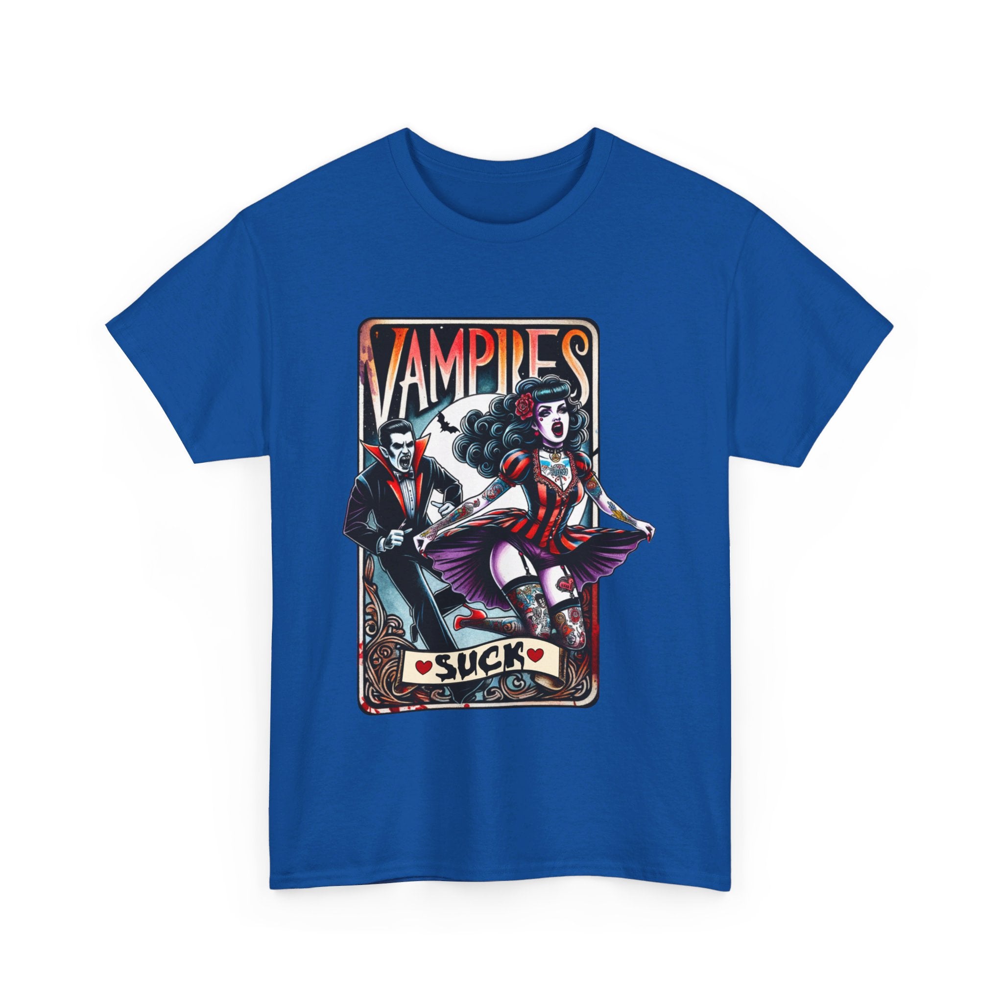 vampires suck horror art Unisex Heavy Cotton Tee men women