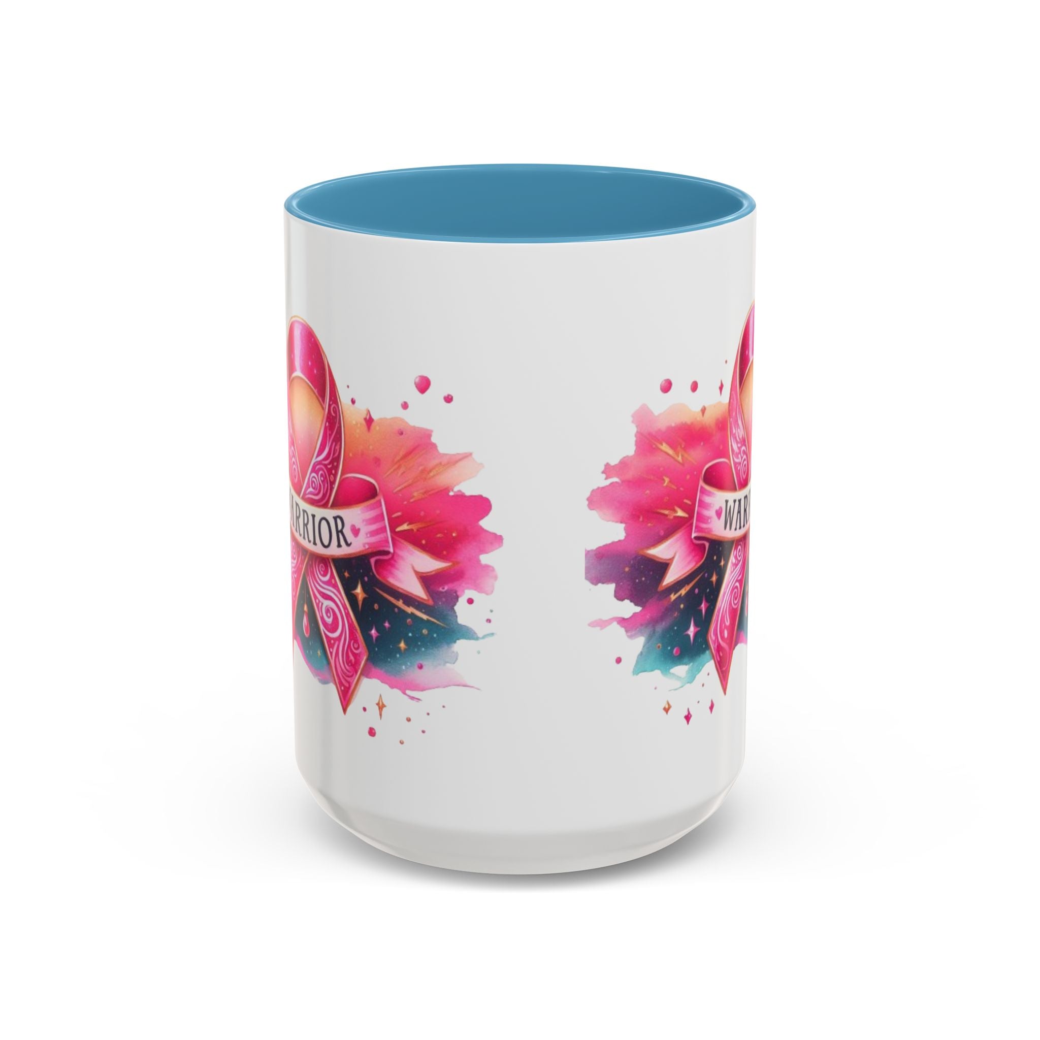 Pink Ribbon Warrior Coffee Mug, Support Breast Cancer Awareness Gift, Inspirational Mug, Cancer Survivor Merchandise, 11oz 15oz Mug