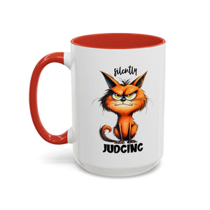 sarcasm attitude  Cat Coffee Mug - Just Judging - Perfect Gift for Cat Lovers, Pet Owners, Birthdays,  Funny Mug