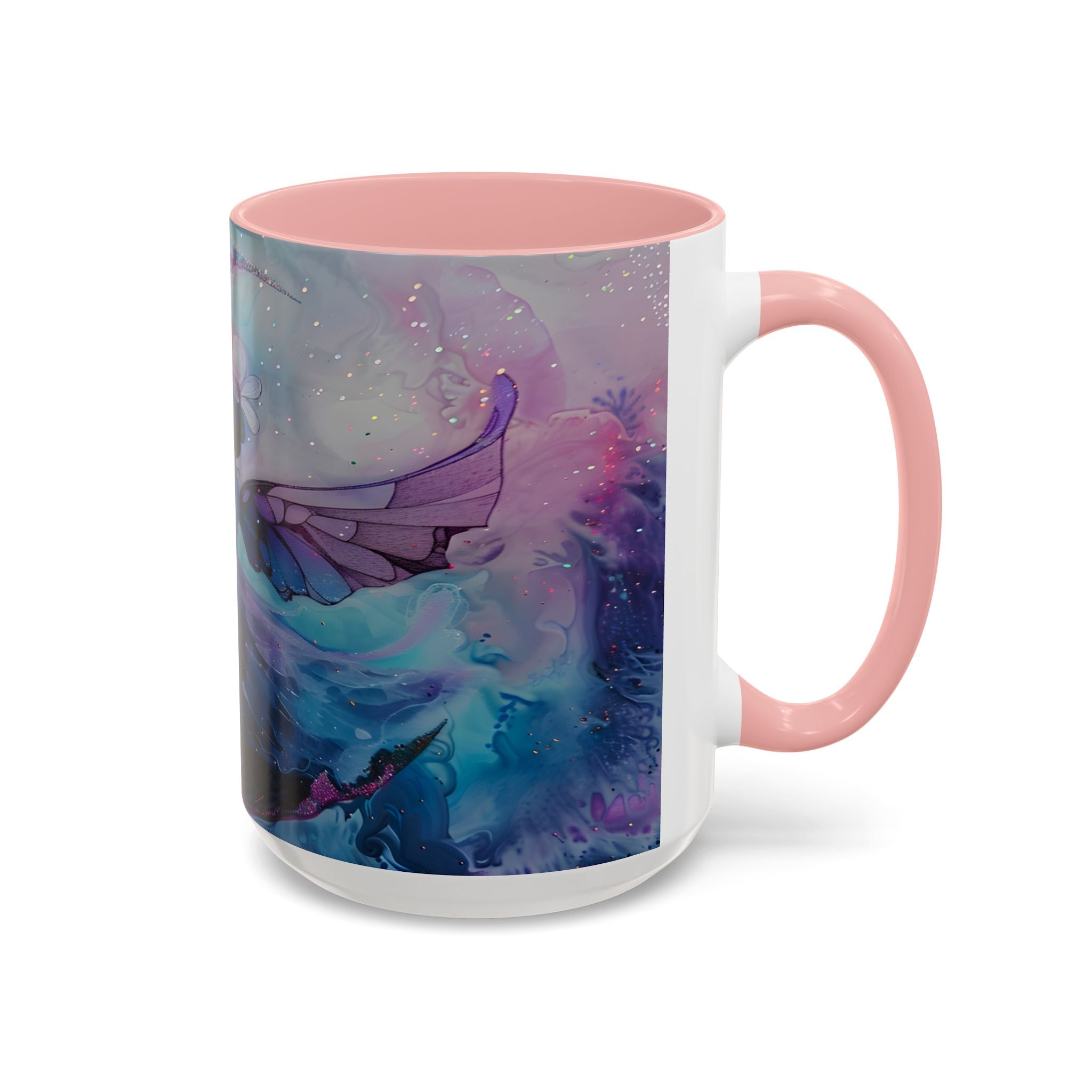 Enchanted Fairy Accent Coffee Mug — Magical Night Sky Illustration (11/15oz) fantasy