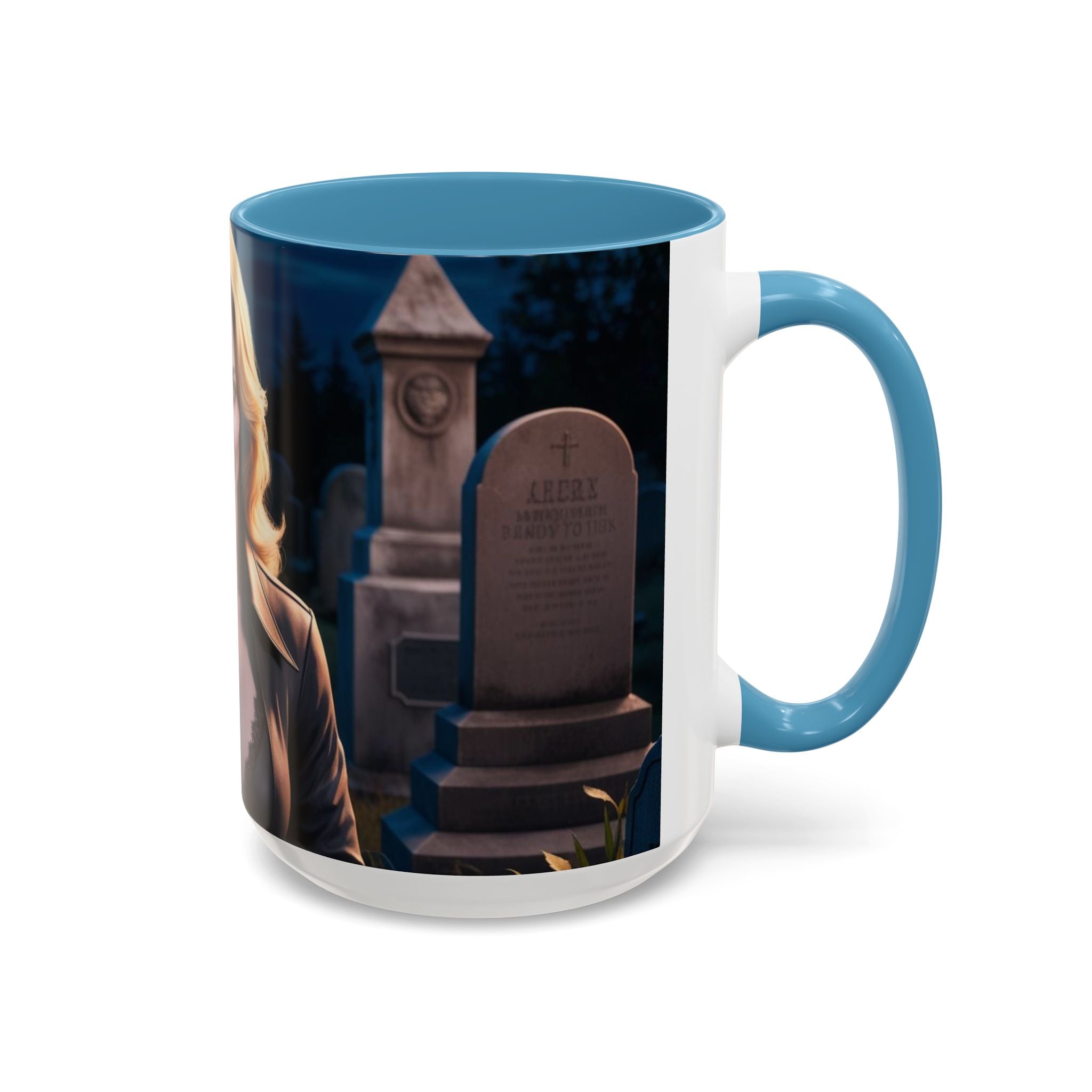 Vampire Beauty Coffee Mug – Gothic Graveyard Accent Mug fantasy horror