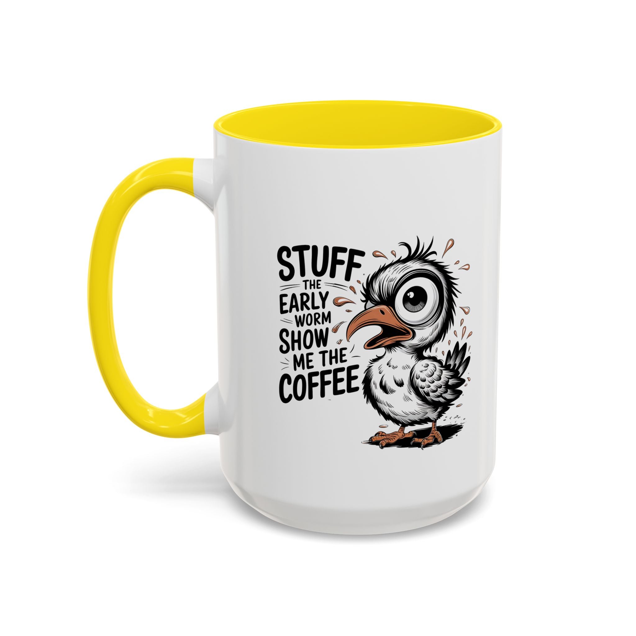 Quirky Coffee Mug with Owl Design | Gift for Coffee Lovers, Unique Office Mug, Fun Morning Coffee Cup, Bird-Themed Mug, Early Bird Gift
