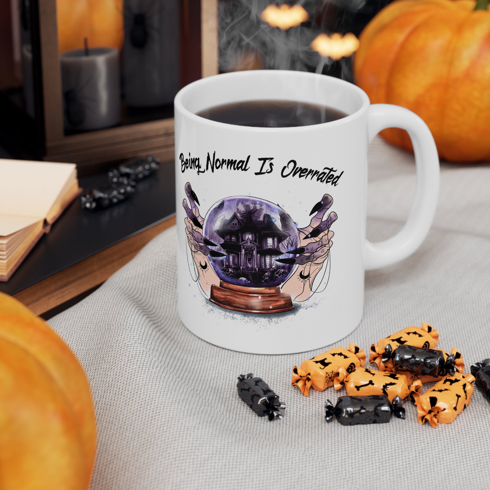 Halloween coffee mug normal is overrated Ceramic Mug 11oz gift for her mom grandma great stocking stuffer