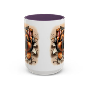 German Shepherd Accent Coffee Mug | Dog Lover Gift, Tasty Hot Beverage Cup, Pet Themed Kitchenware, Animal Adoption Cup, Unique Pet Gift