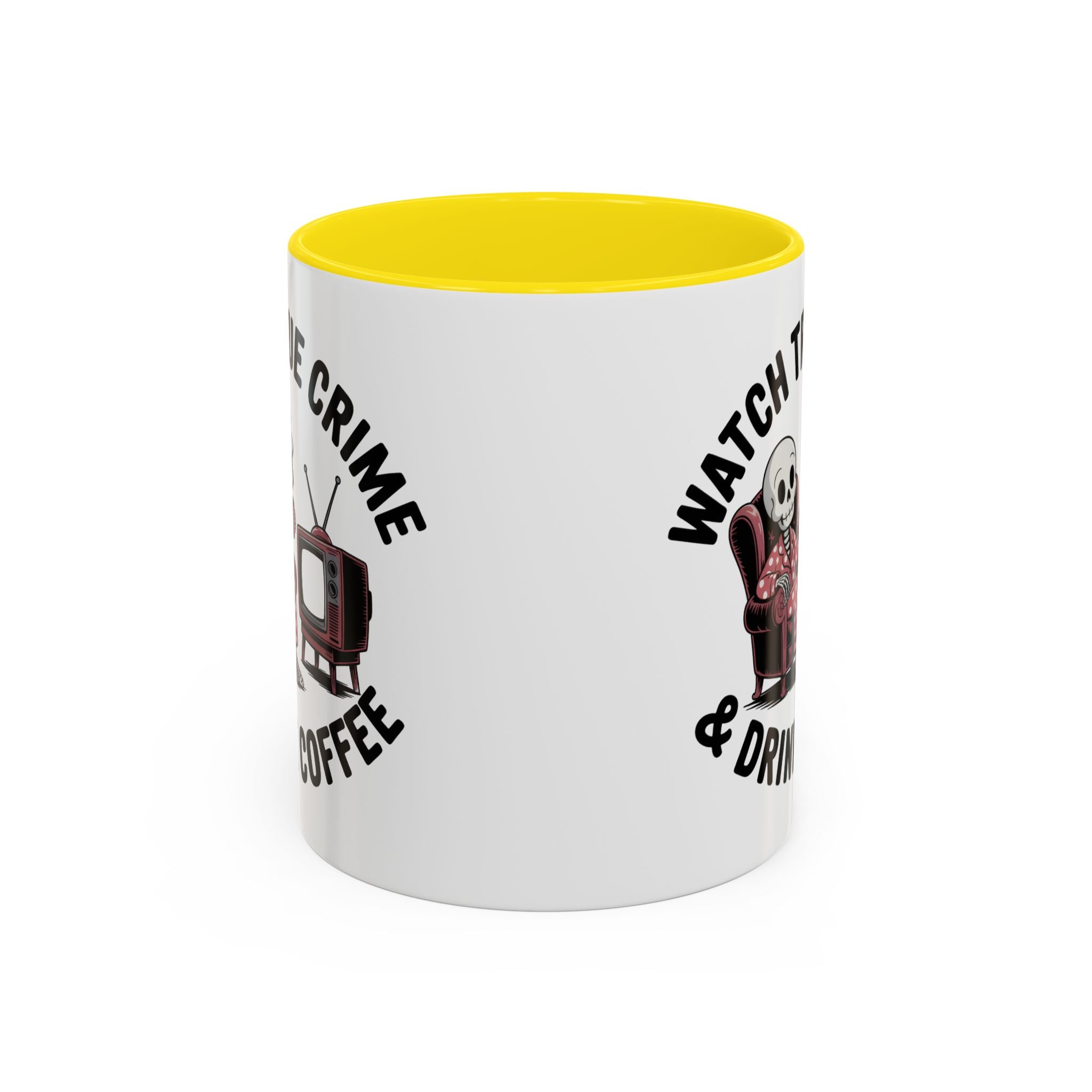 watch True Crime drink coffee  Coffee Mug hobby fun