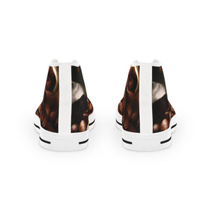 coffee bean lovers  Men's High Top Sneakers