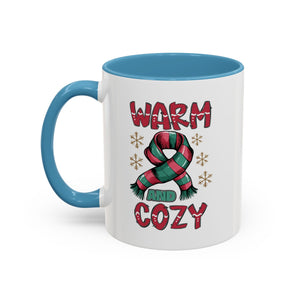 Warm & Cozy Holiday Accent Coffee Mug - Perfect for Winter Mornings, Christmas Gifts, Hot Beverage Lovers, Seasonal Decor, Cozy Vibes