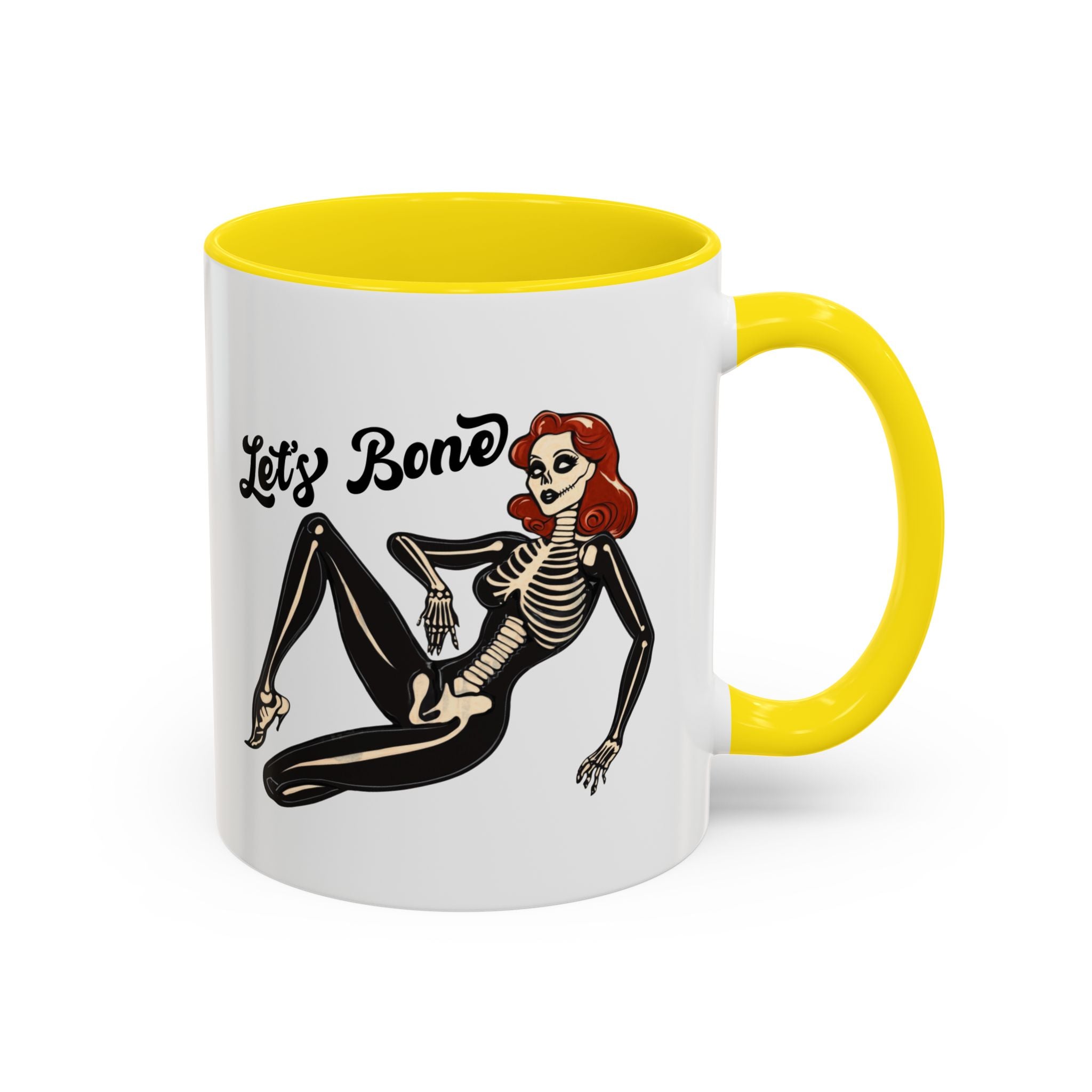 Spooky Skeleton Mug - Let's Bone, Halloween Gift, Gothic Coffee Cup, Unique Home Decor, Fun Drinkware