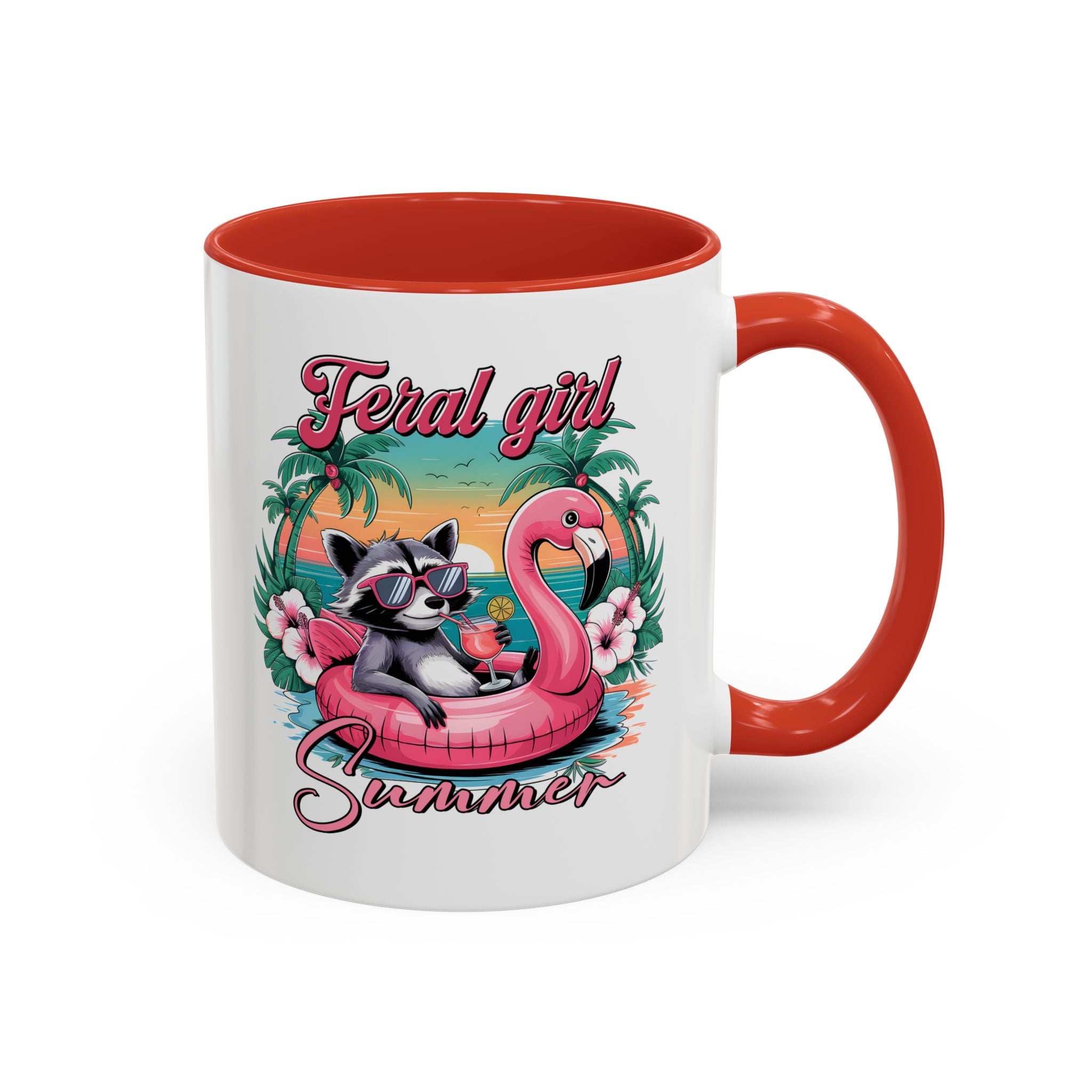 Feral Girl Summer Coffee Mug - Accent Design for Animal Lovers