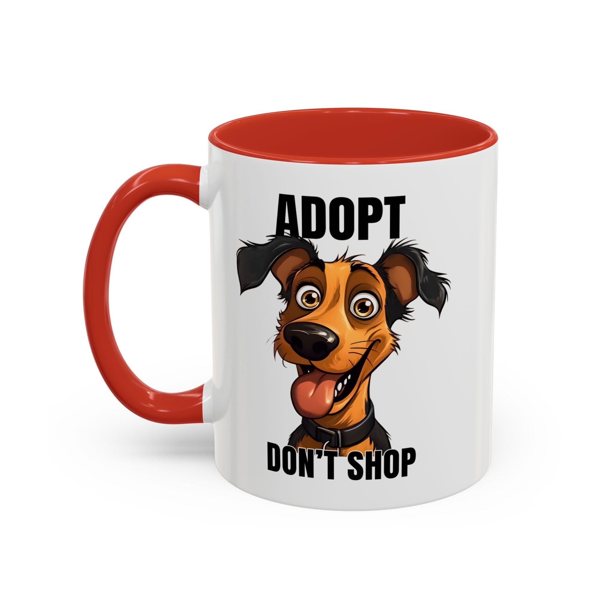 Adopt Don't Shop Coffee Mug - Dog Lovers Gift, Cute Pet Mug, Animal Rescue, Personalized Pet Owner Coffee Cup,  Dog Art