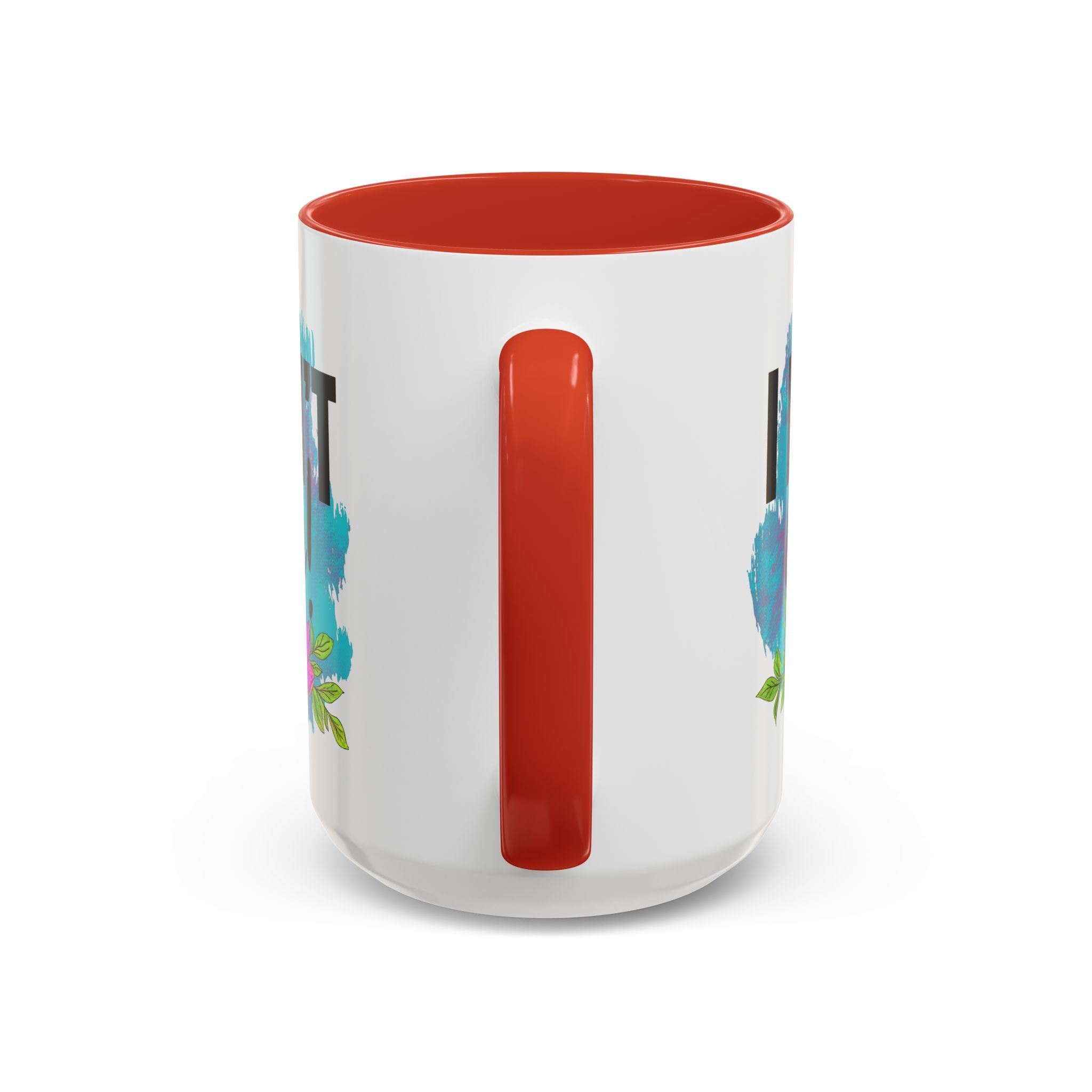 I Don't Care! Floral Accent Coffee Mug - 11oz & 15oz sarcasm funny