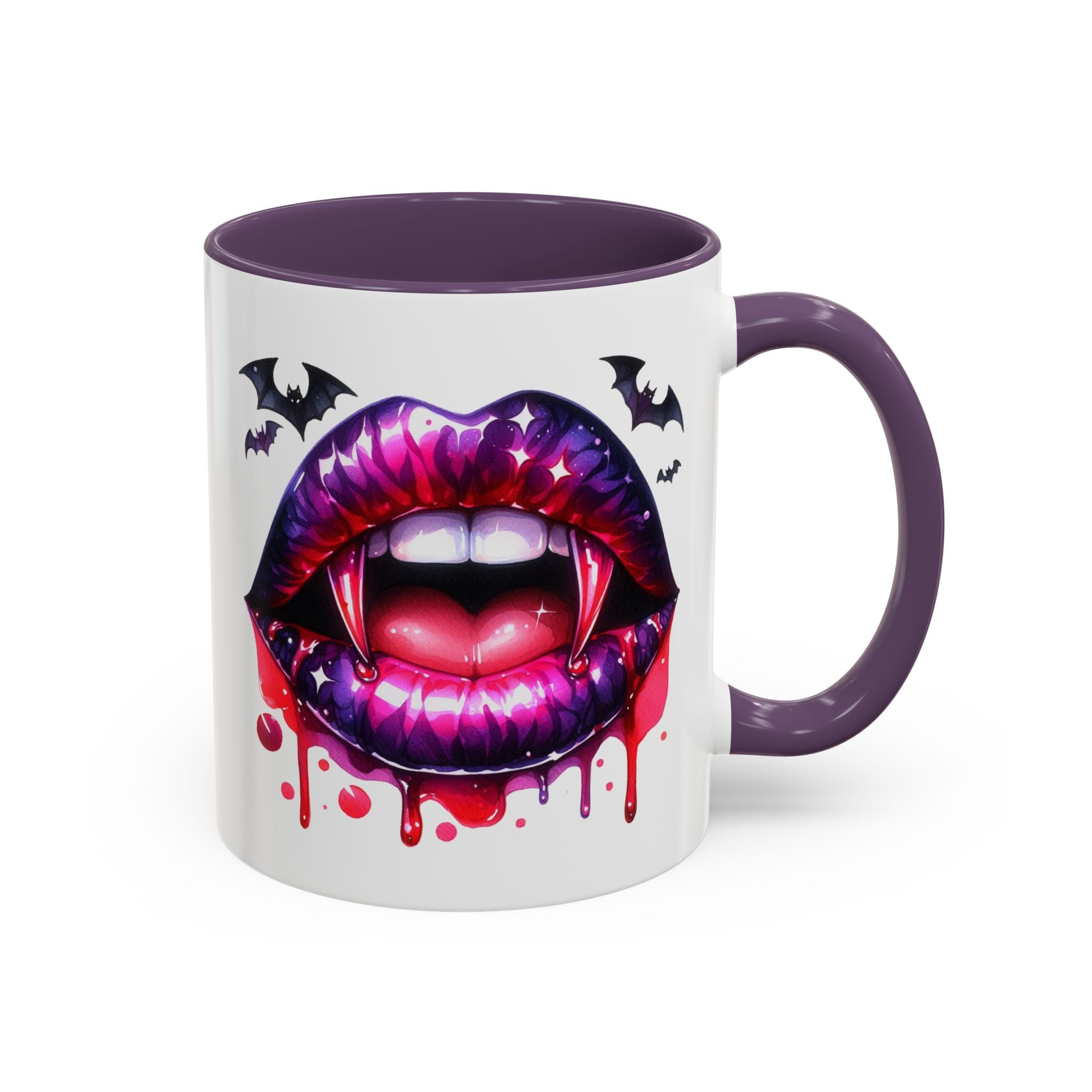 Gothic Vampire Coffee Mug, Halloween Mug, Dark Aesthetic, bats, Spooky Home Decor, Unique Coffee Cup