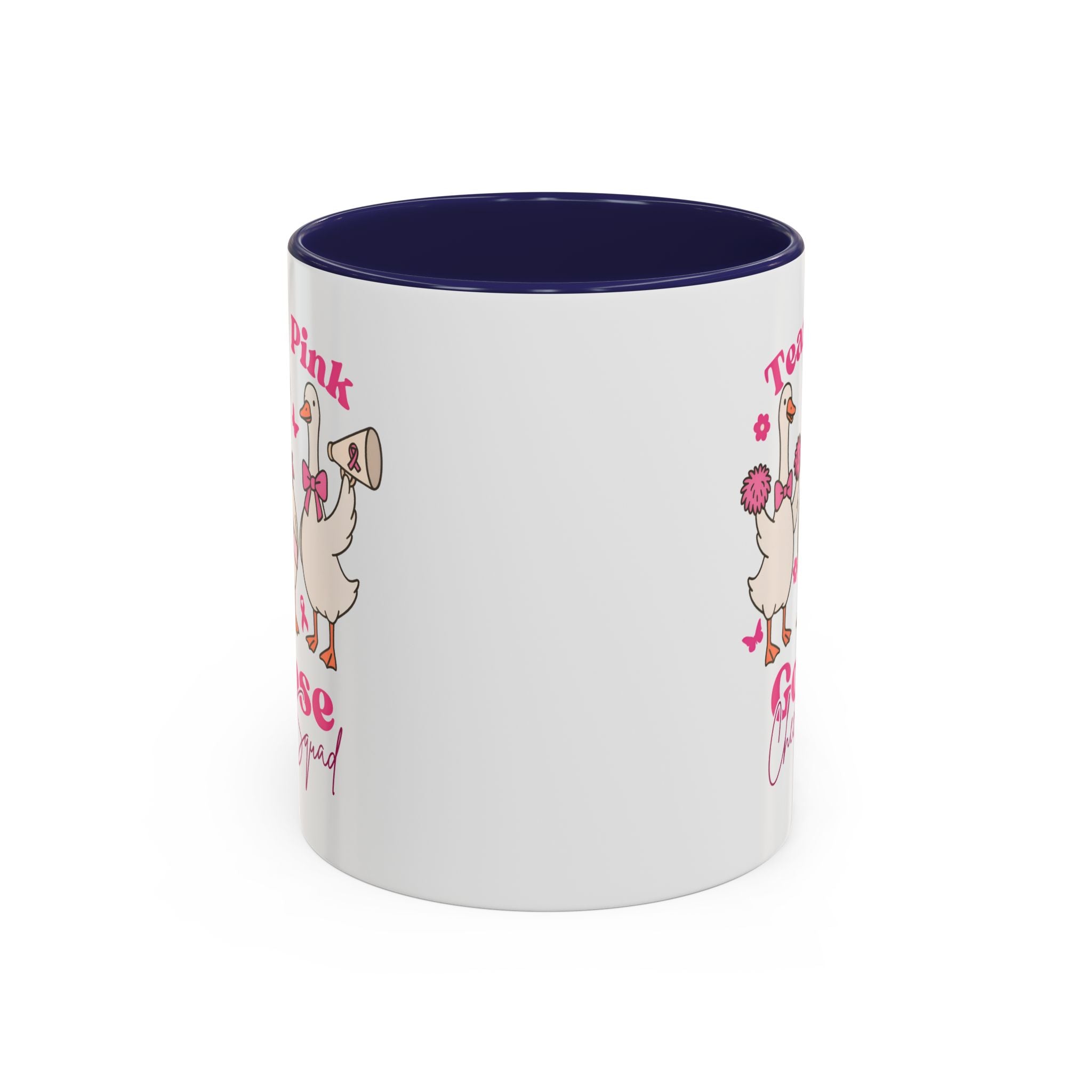 cancer awareness Team Pink Goose Cheer Squad Coffee Mug - Cute Animal Mug for Fun Gifts,   Home Decor/Office Use